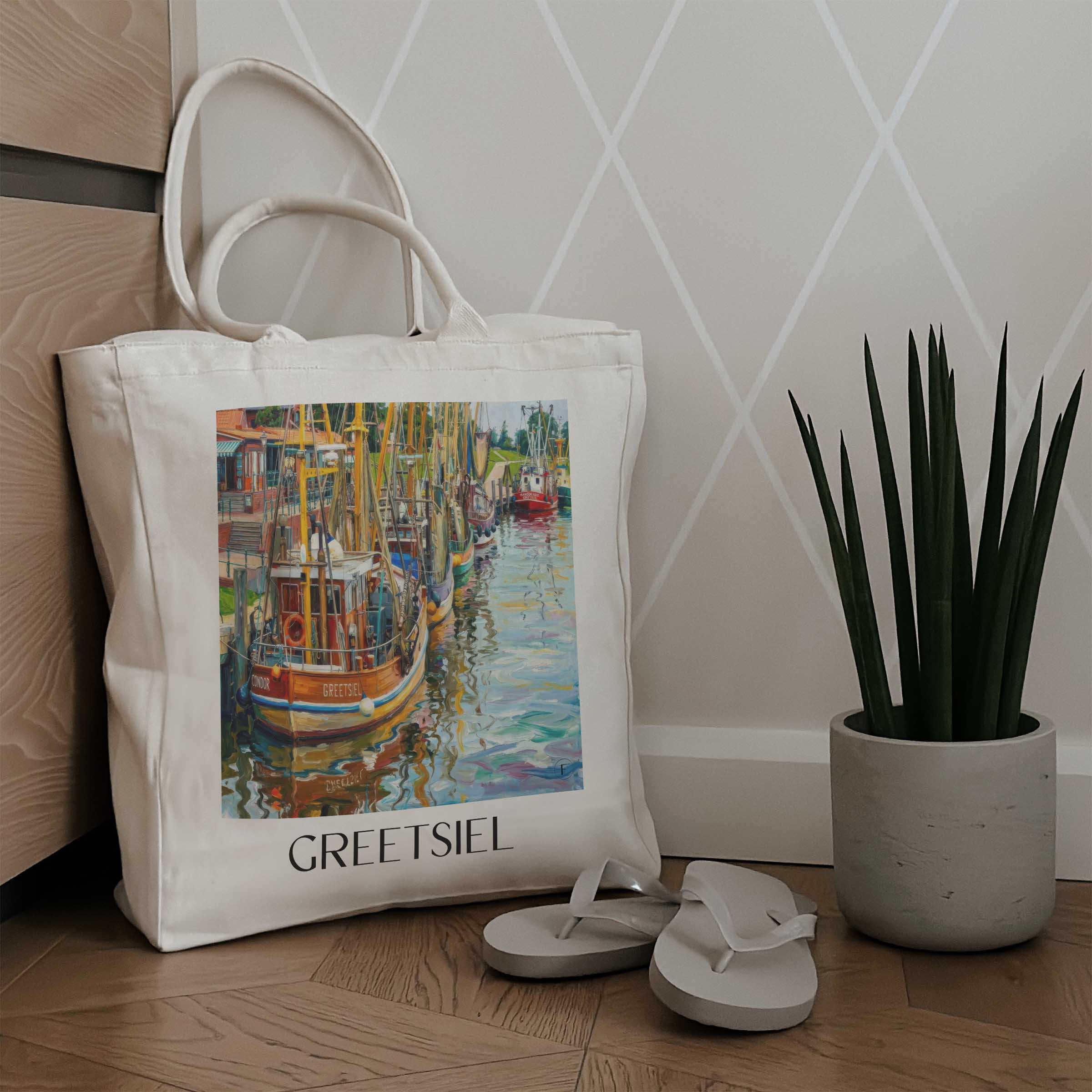 greetsiel-ostfriesland-deutschland-einkaufstasche-oil-painting-oelgemaelde
