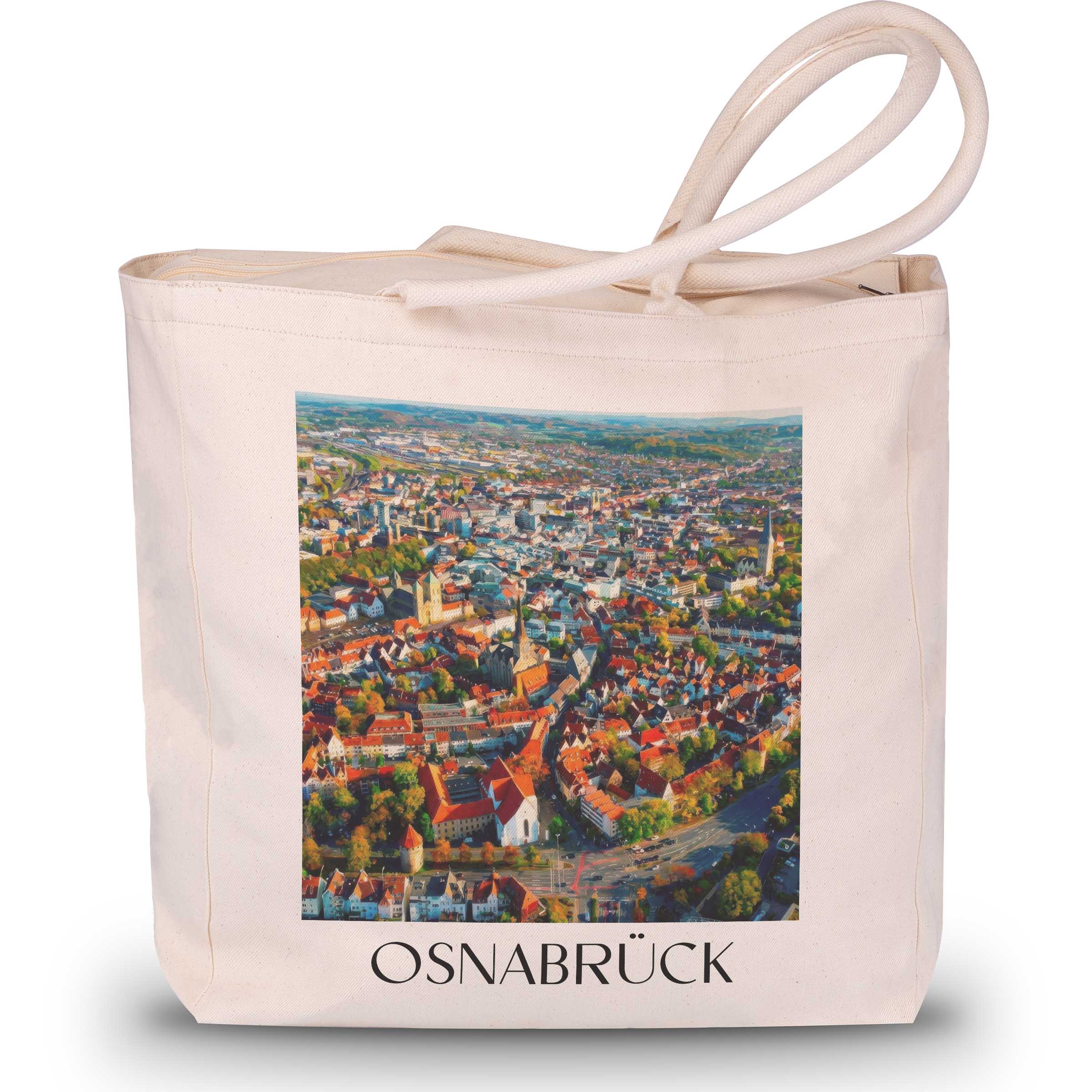 Osnabrück Shopping Tasche - Niedersachsen - Deutschland Tote Bag - Einkaufstasche im Ölgemälde Stil