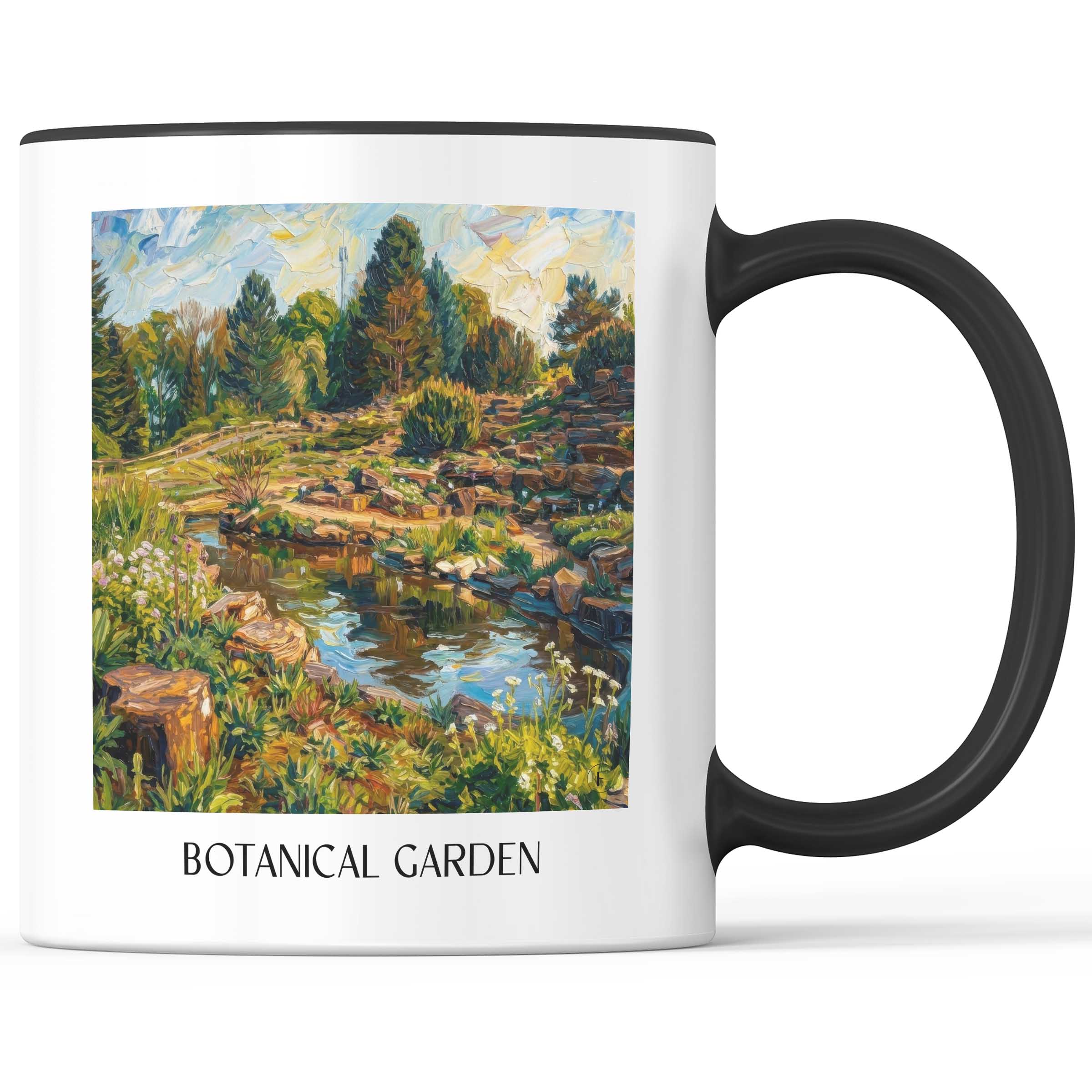 Botanischer Garten Kaffeebecher - Osnabrück - Deutschland Becher - Kaffeetasse im Ölgemälde Stil