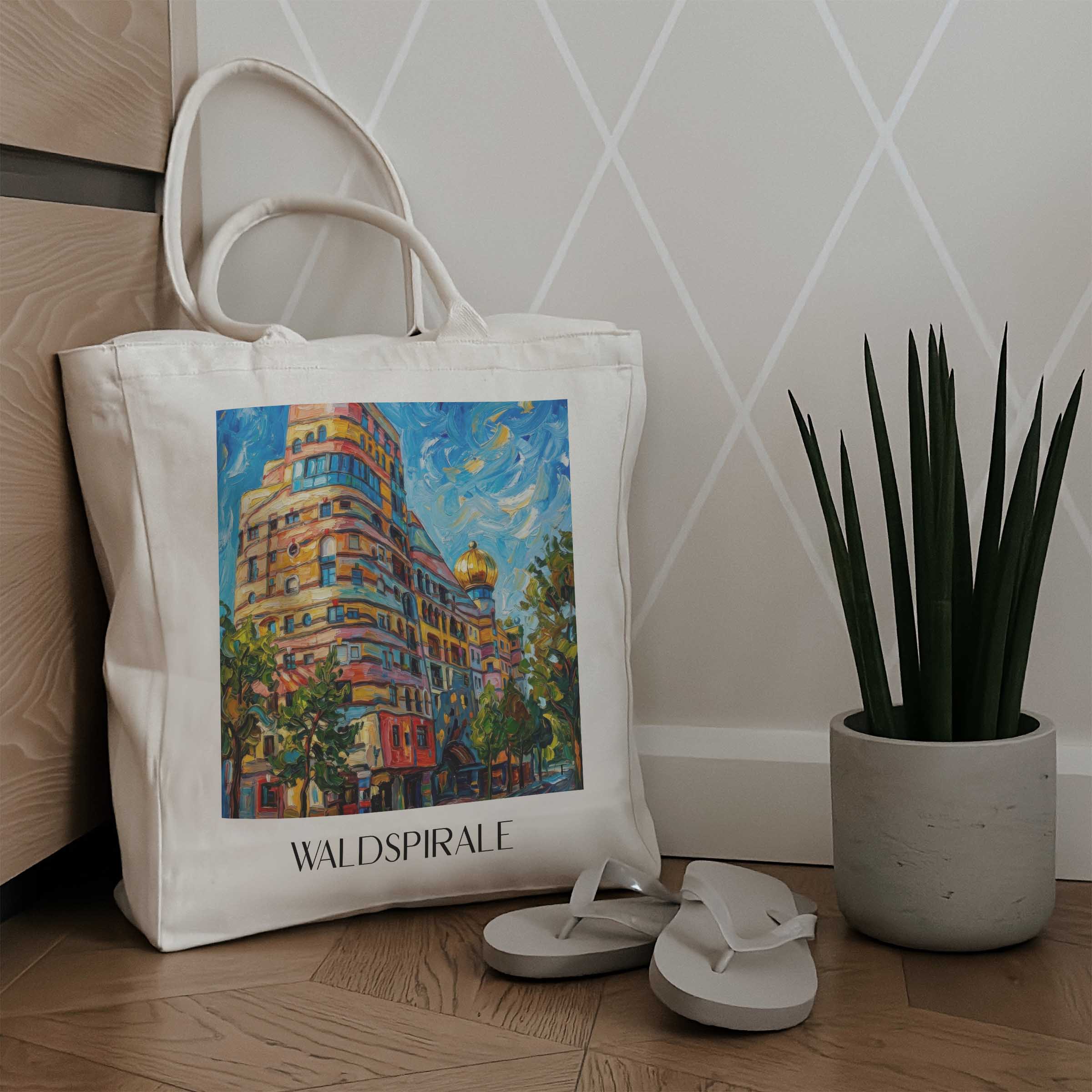 waldspirale-darmstadt-deutschland-einkaufstasche-oil-painting-oelgemaelde