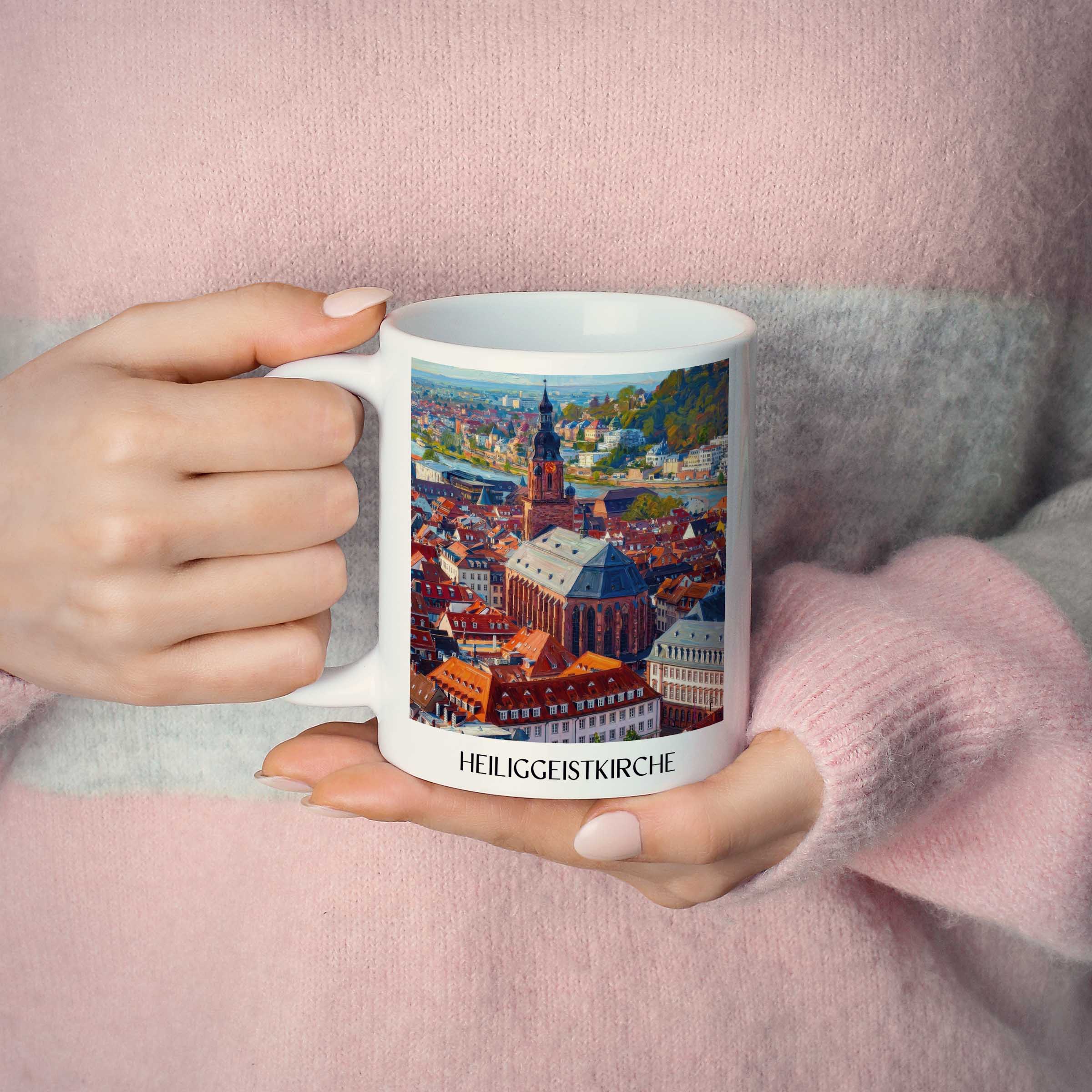heiliggeistkirche-heidelberg-deutschland-kaffeebecher-oil-painting-oelgemaelde