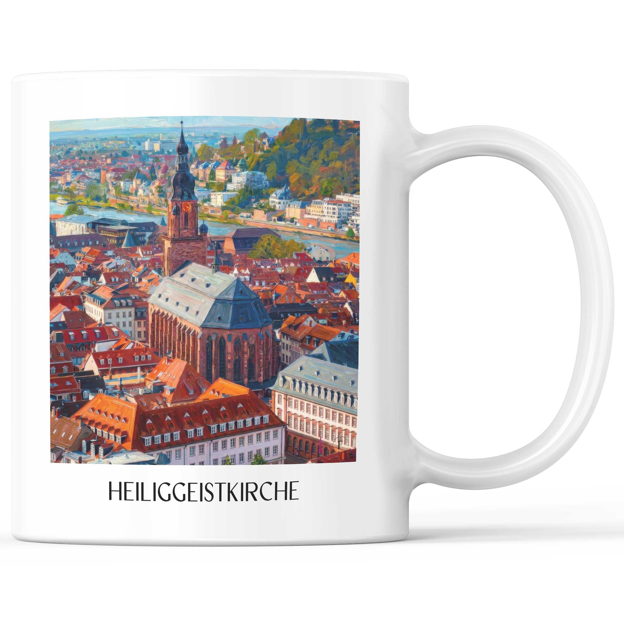 heiliggeistkirche-heidelberg-deutschland-kaffeebecher-oil-painting-oelgemaelde