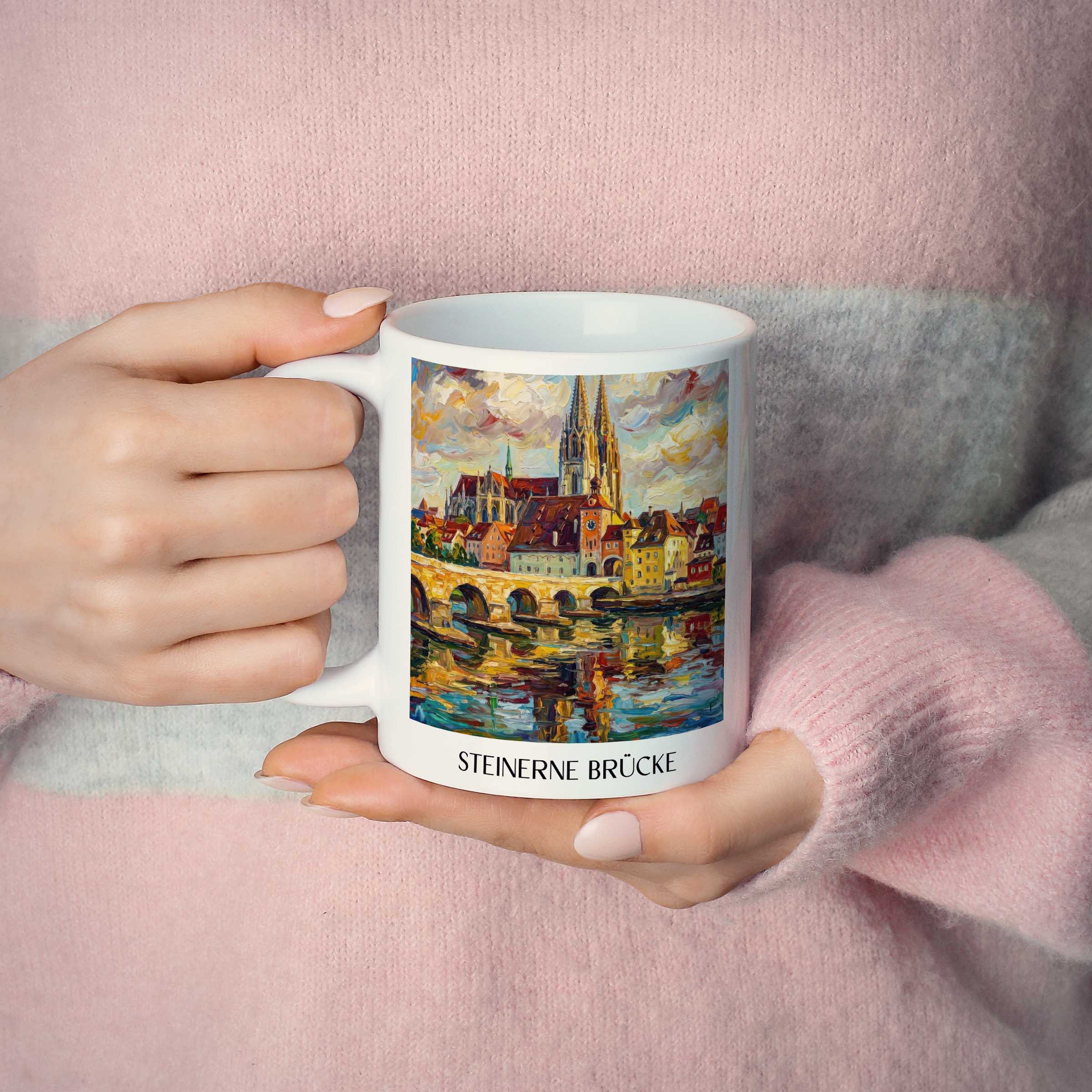 steinerne-brücke-regensburg-deutschland-kaffeebecher-oil-painting-oelgemaelde