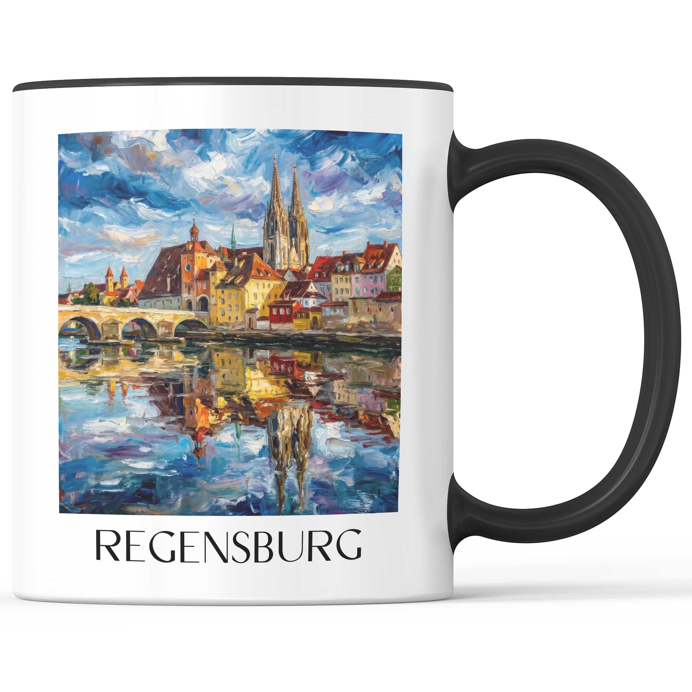 regensburg-bayern-deutschland-kaffeebecher-oil-painting-oelgemaelde