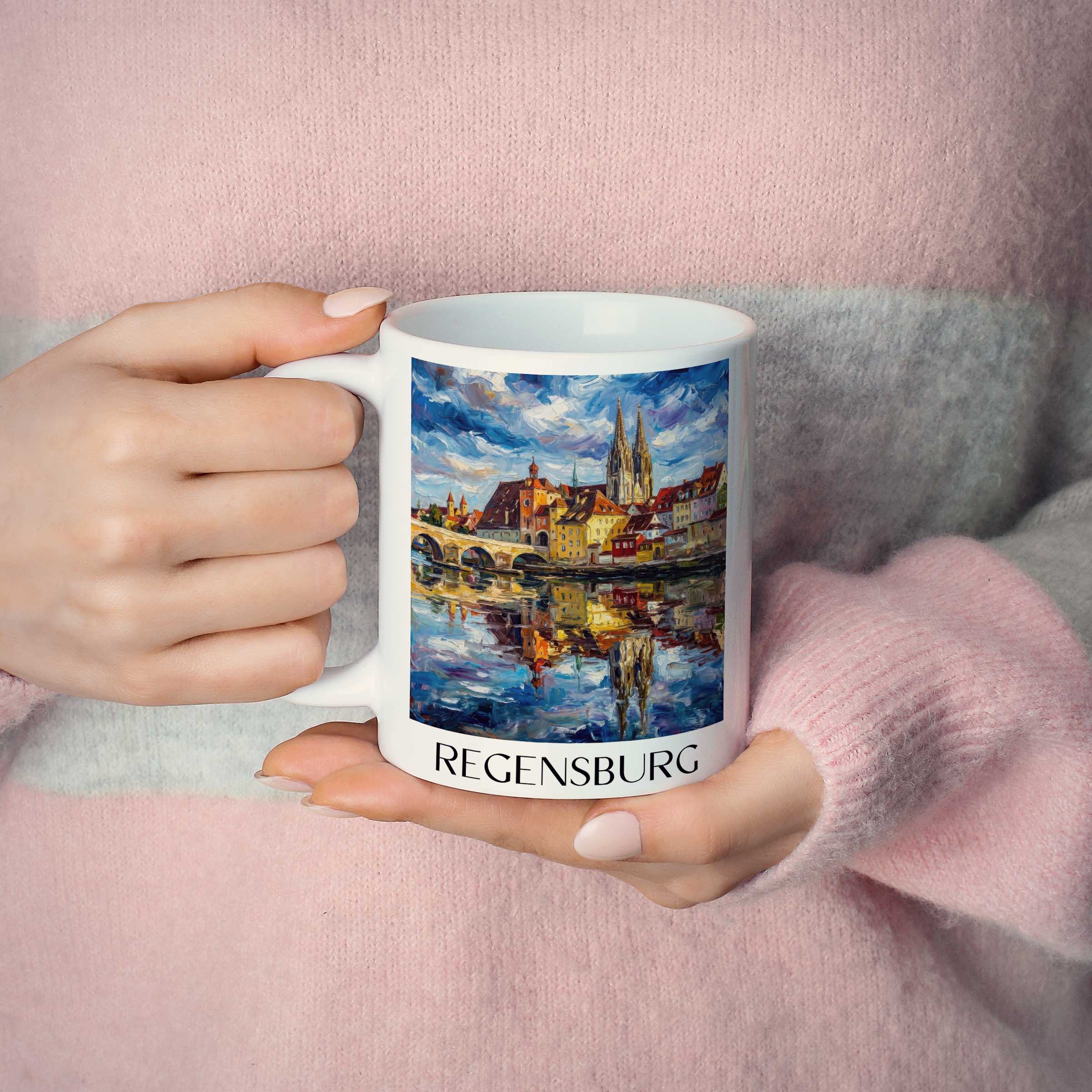regensburg-bayern-deutschland-kaffeebecher-oil-painting-oelgemaelde