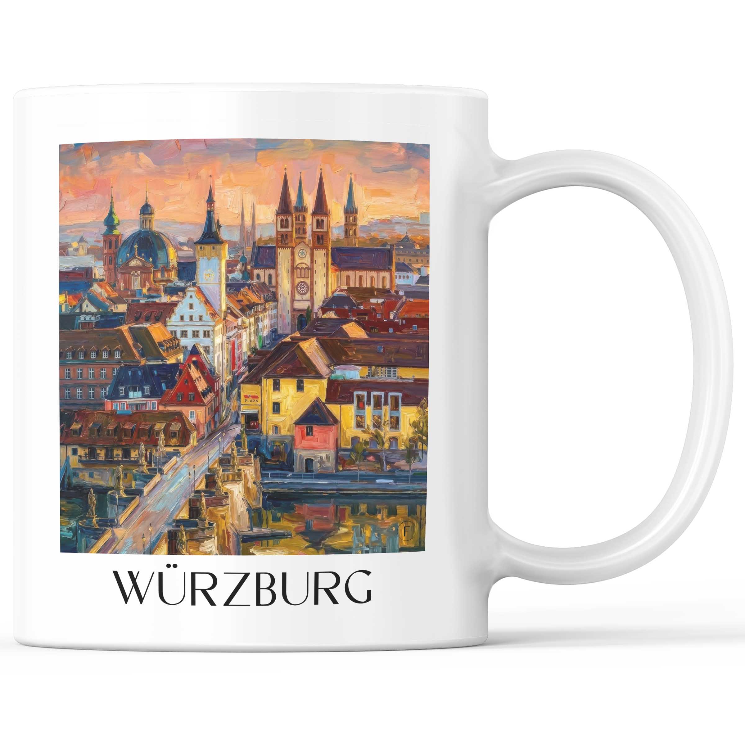 würzburg-franken-deutschland-kaffeebecher-oil-painting-oelgemaelde