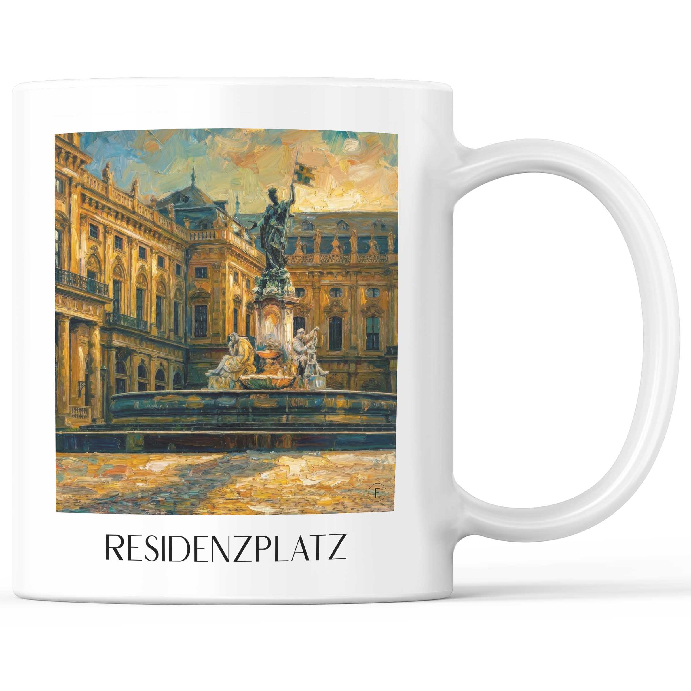 residenzplatz-würzburg-deutschland-kaffeebecher-oil-painting-oelgemaelde