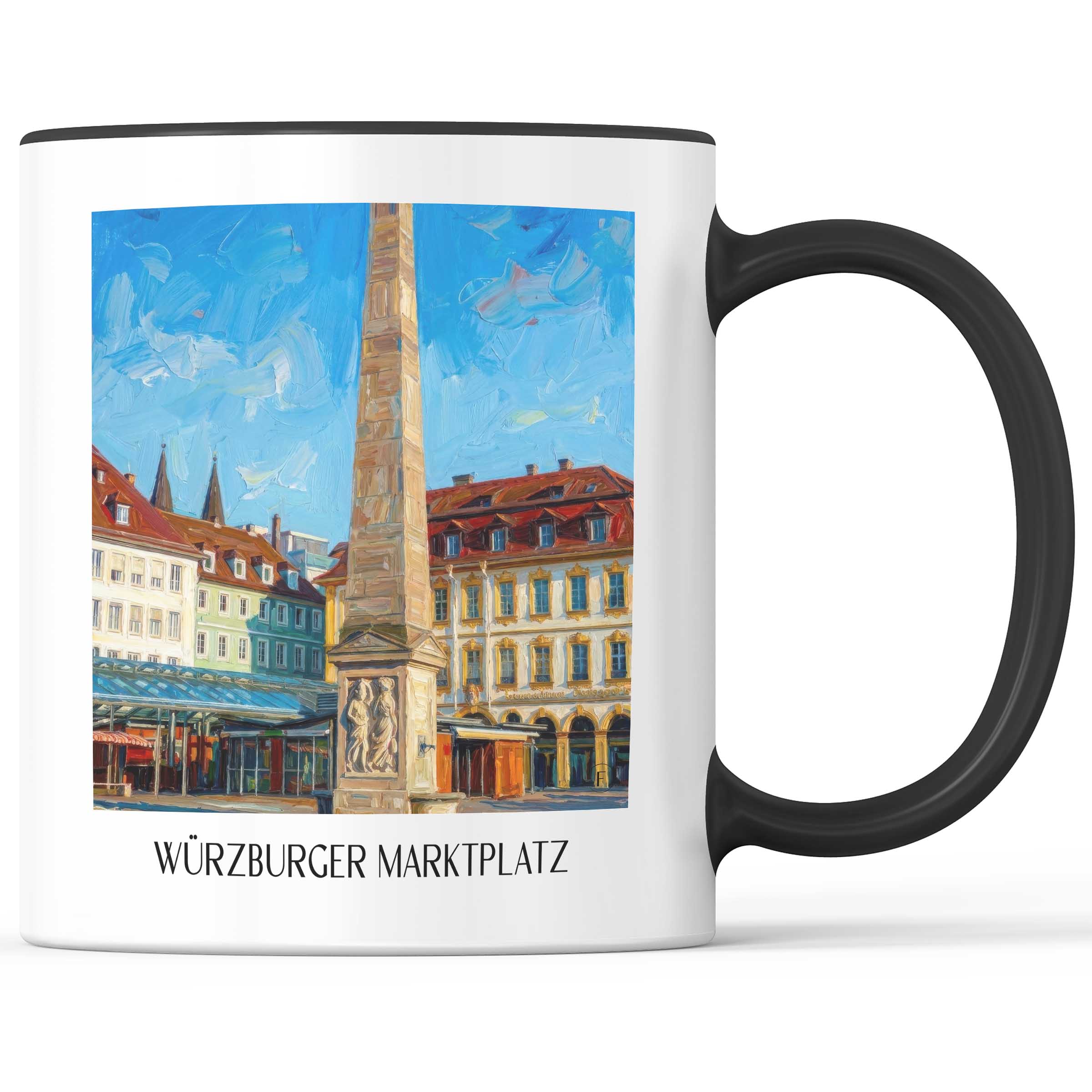 marktplatz-würzburg-deutschland-kaffeebecher-oil-painting-oelgemaelde