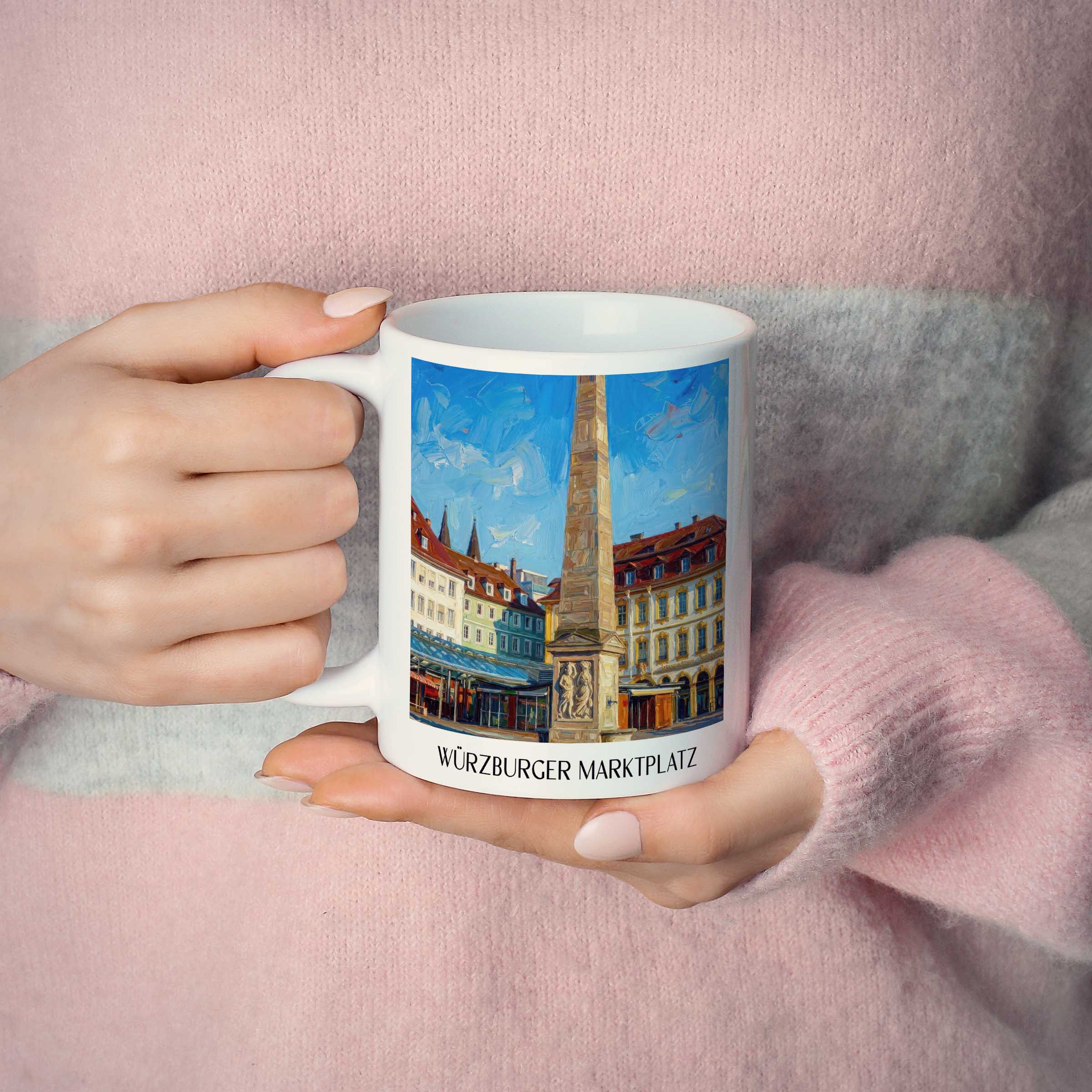 marktplatz-würzburg-deutschland-kaffeebecher-oil-painting-oelgemaelde