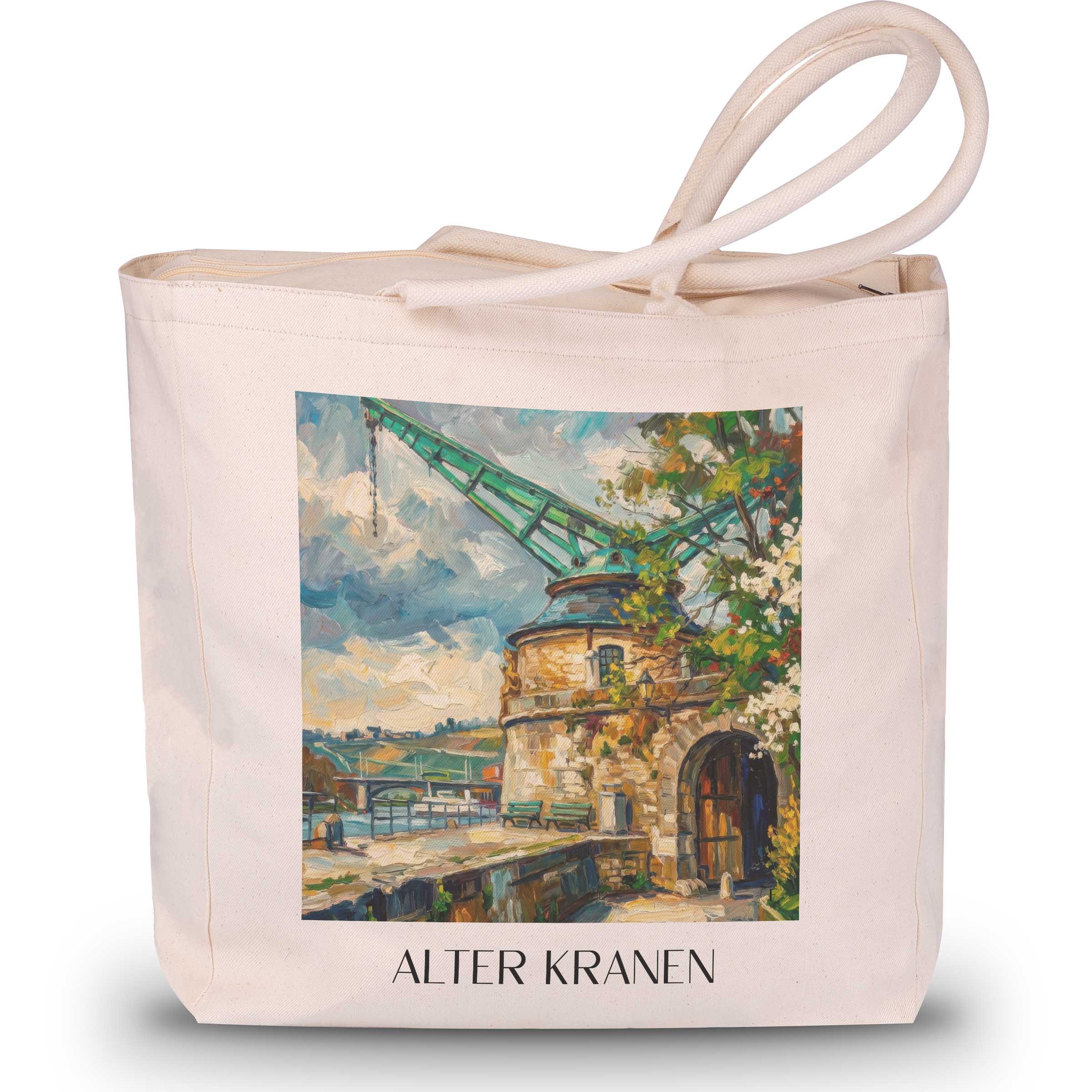 alter-kranen-würzburg-deutschland-einkaufstasche-oil-painting-oelgemaelde