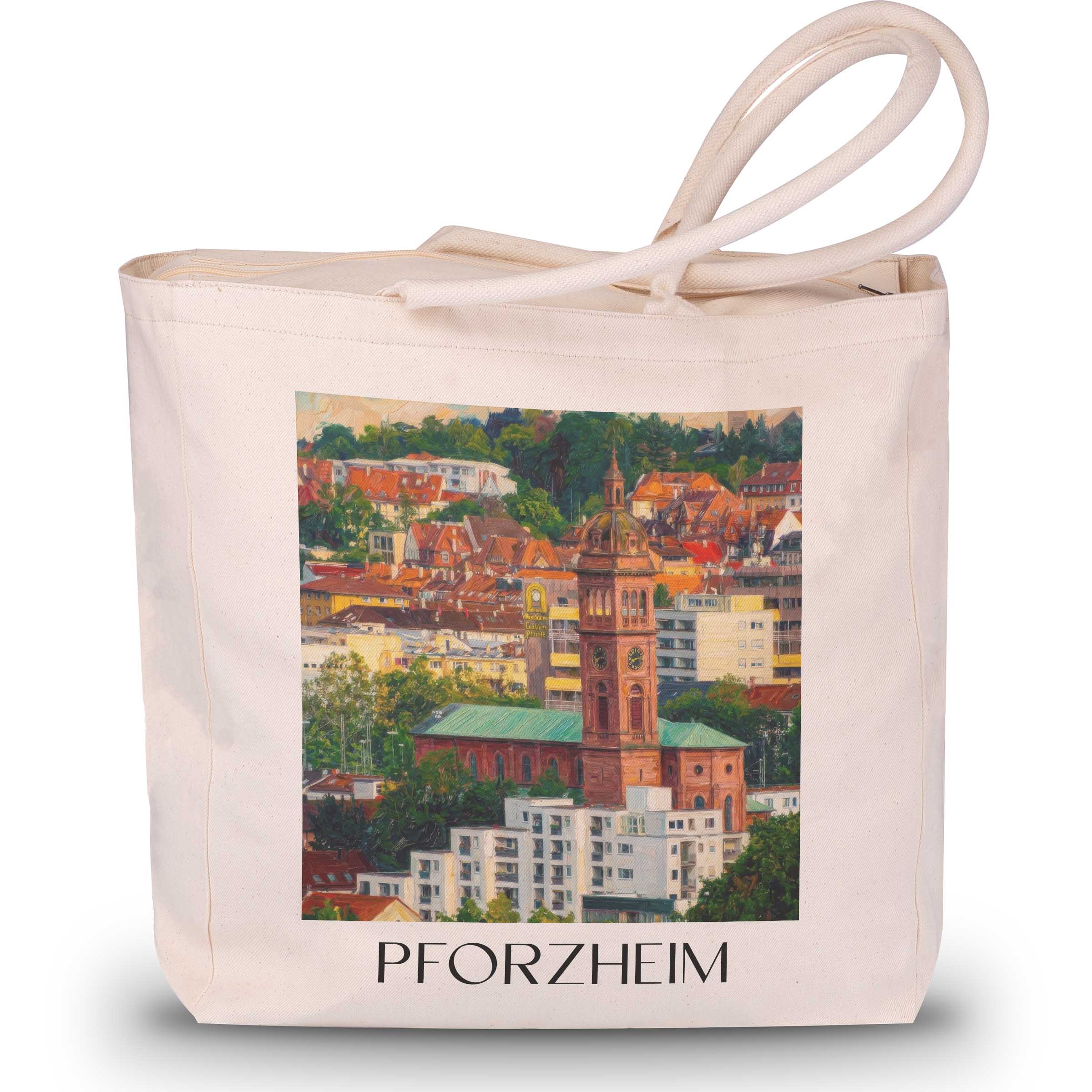 Pforzheim Shopping Tasche - Baden-Württemberg - Deutschland Tote Bag - Einkaufstasche im Ölgemälde Stil