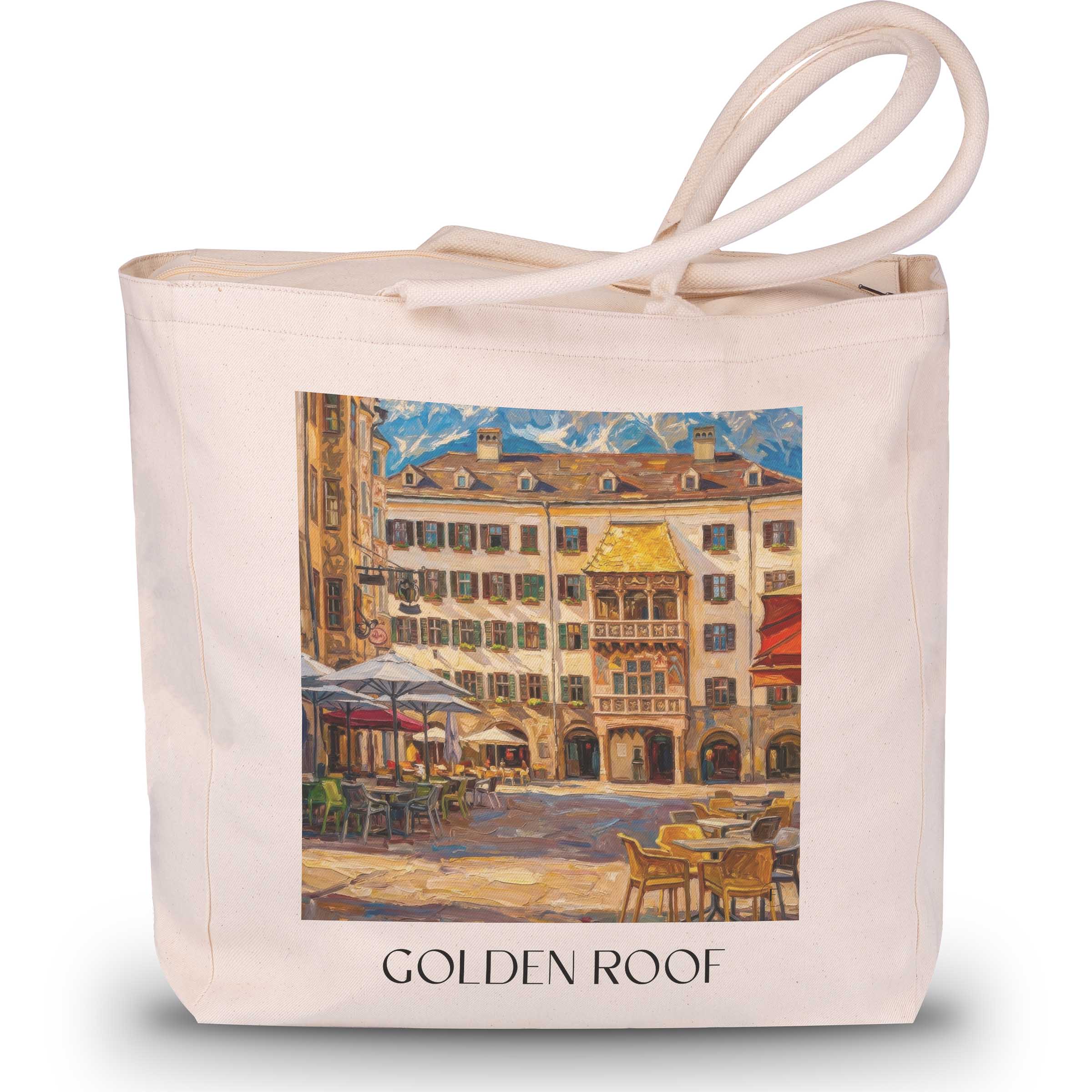 Goldenes Dachl Shopping Tasche - Innsbruck - Österreich Tote Bag - Einkaufstasche im Ölgemälde Stil