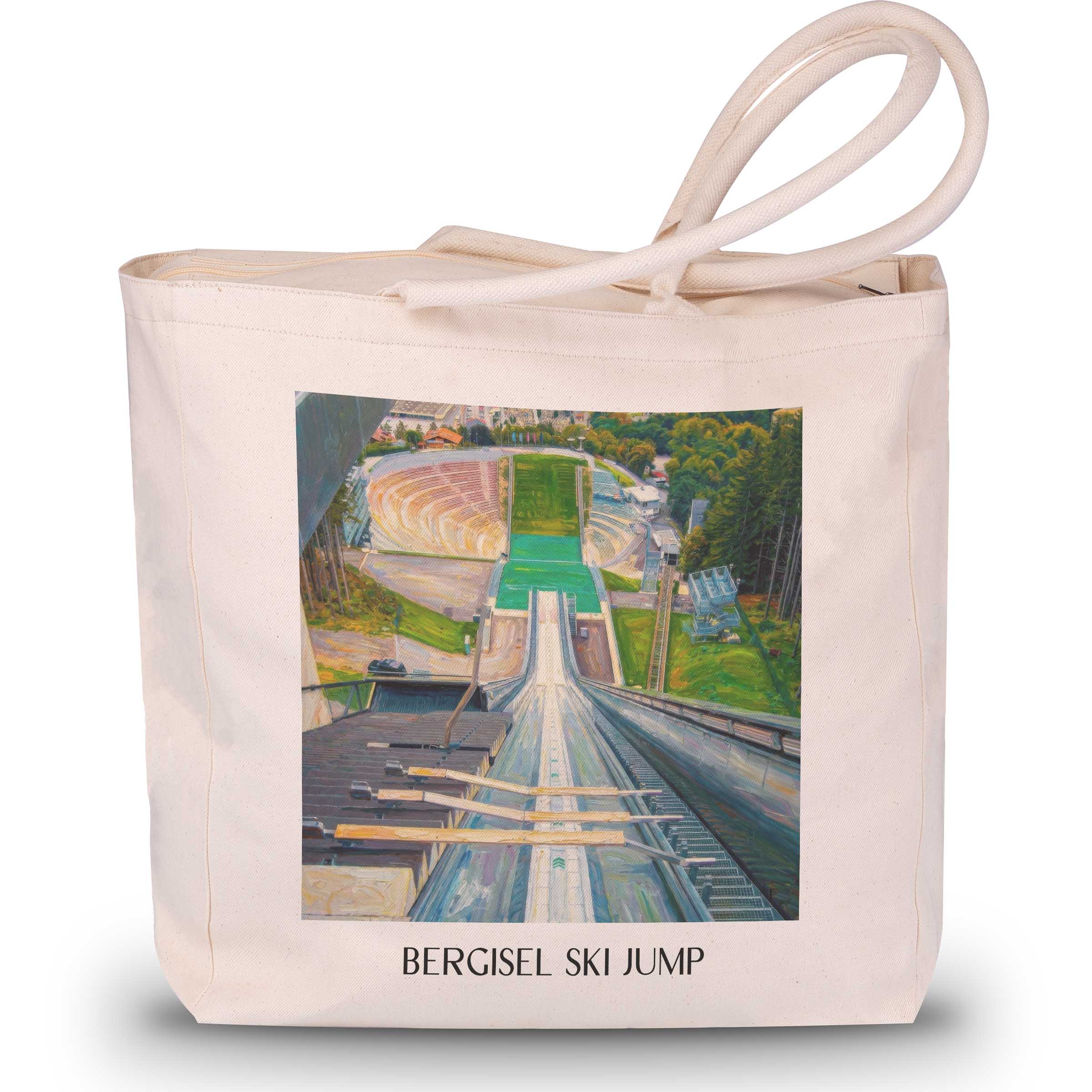 Bergiselschanze Shopping Tasche - Innsbruck - Österreich Tote Bag - Einkaufstasche im Ölgemälde Stil