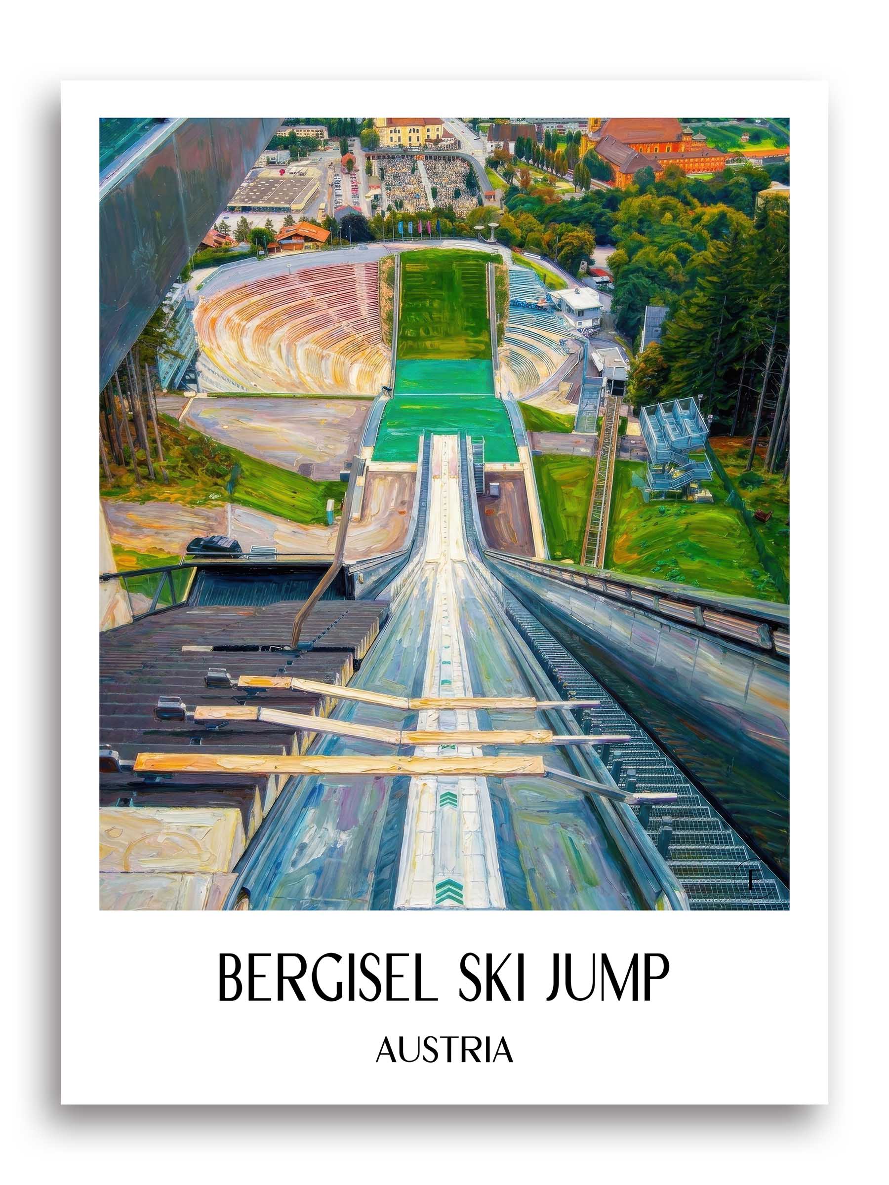 Bergiselschanze Poster - Innsbruck - Österreich Kunstdruck - Ölgemälde von A4 bis A1