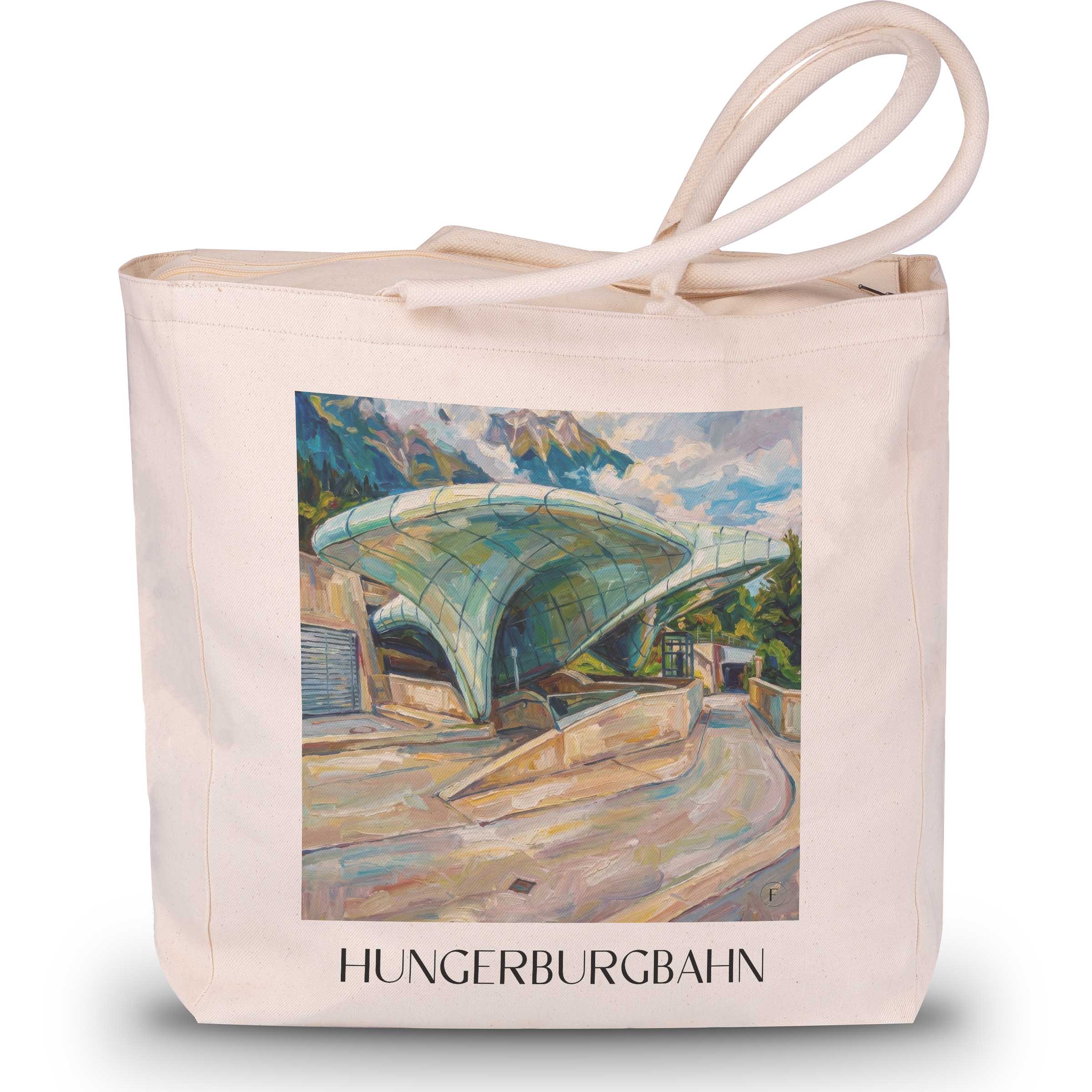 hungerburgbahn-innsbruck-österreich-einkaufstasche-oil-painting-oelgemaelde