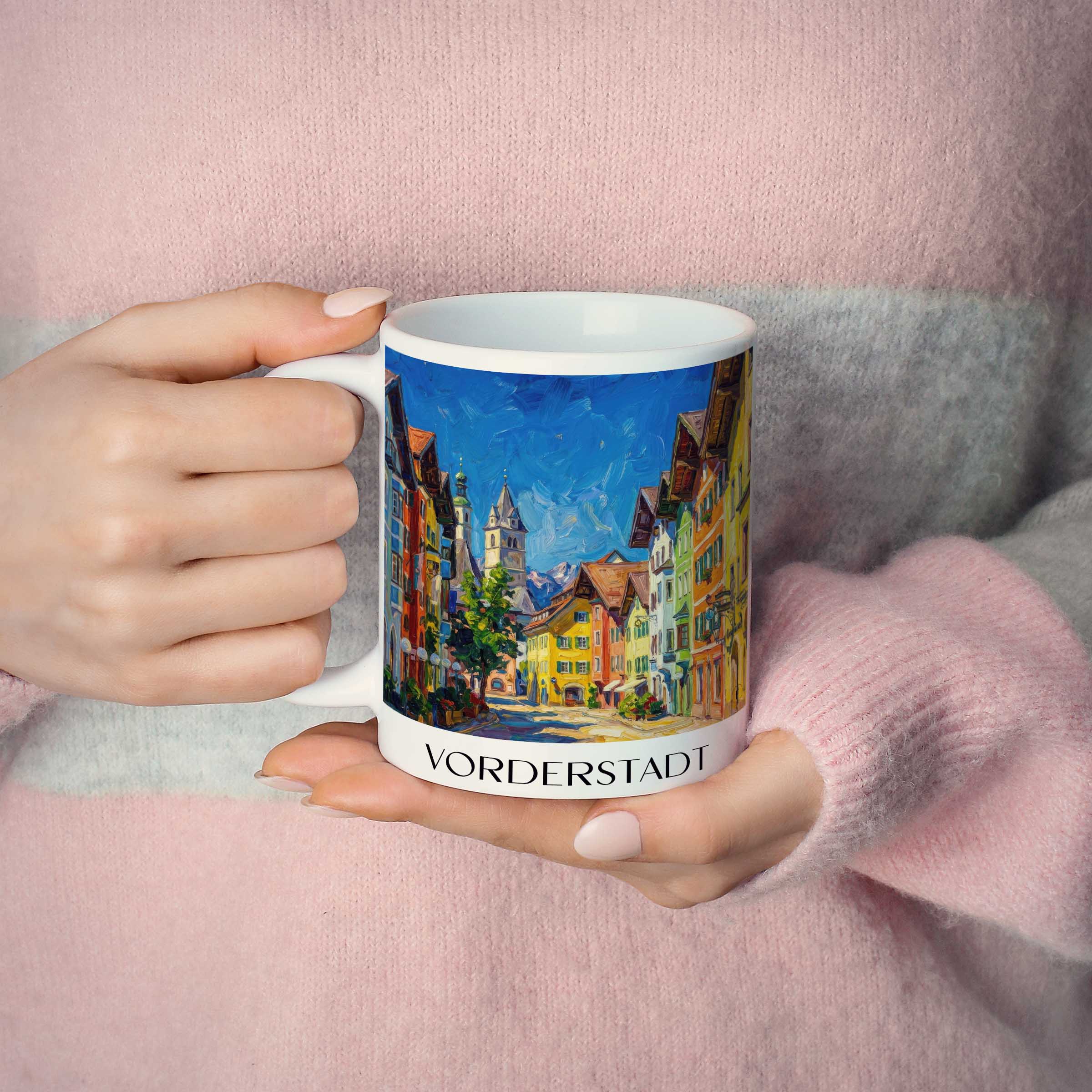 vorderstadt-kitzbühel-österreich-kaffeebecher-oil-painting-oelgemaelde
