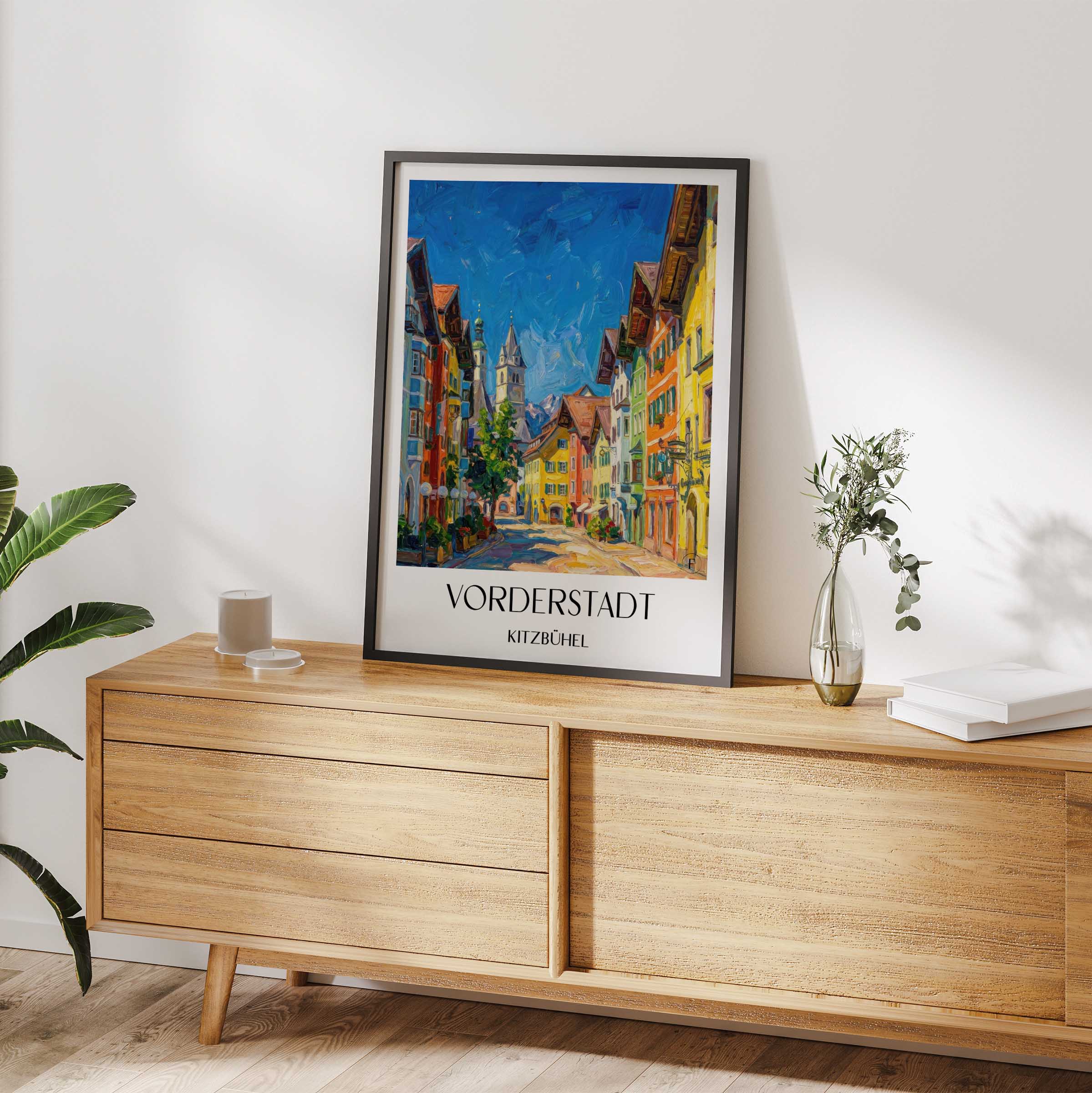 vorderstadt-kitzbühel-österreich-poster-oil-painting-oelgemaelde