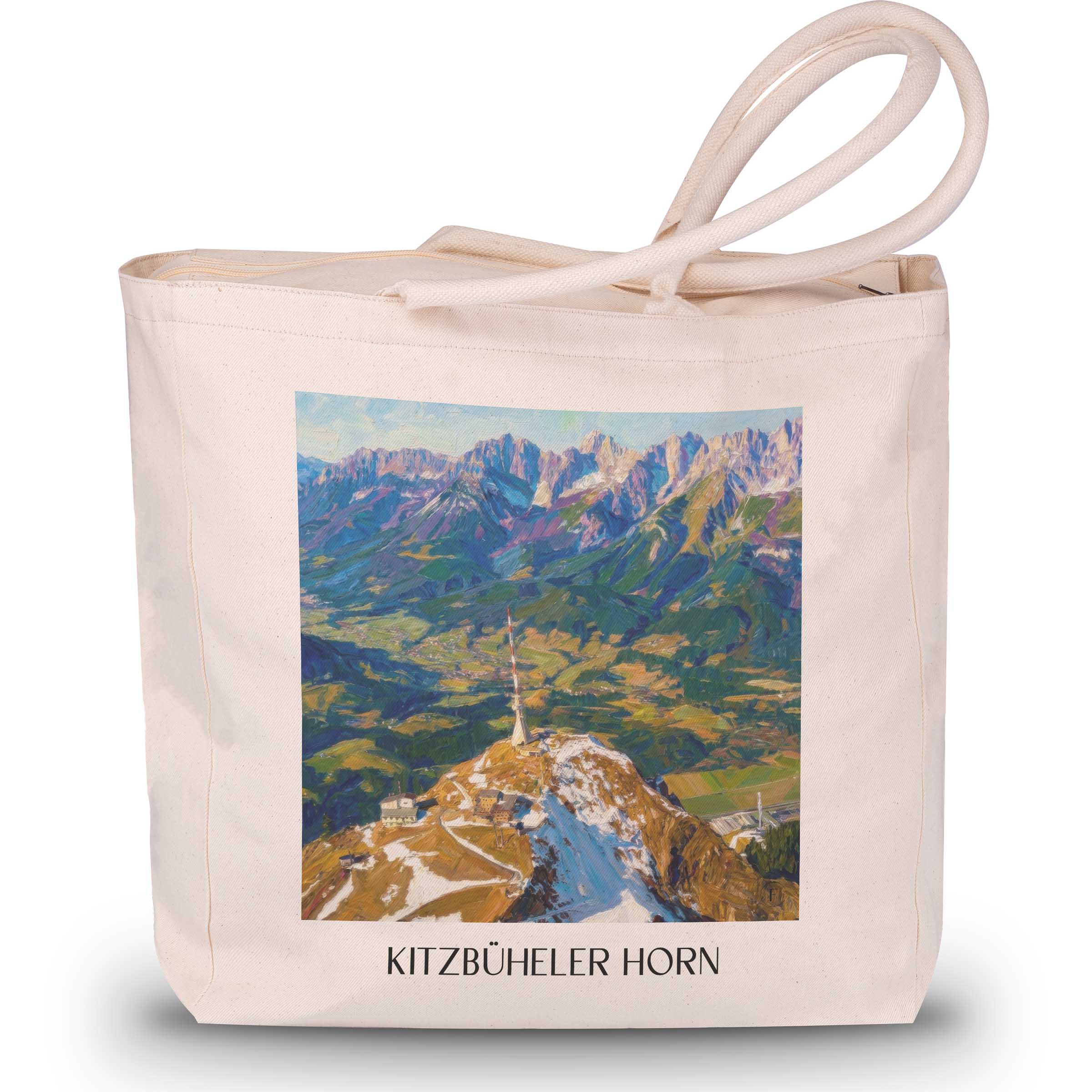 kitzbüheler-horn-österreich-österreich-einkaufstasche-oil-painting-oelgemaelde