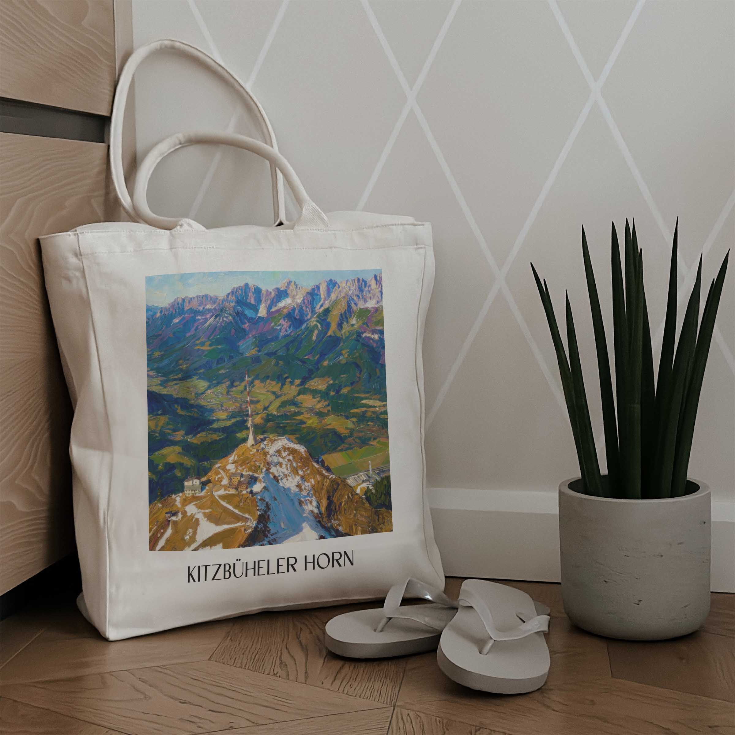kitzbüheler-horn-österreich-österreich-einkaufstasche-oil-painting-oelgemaelde
