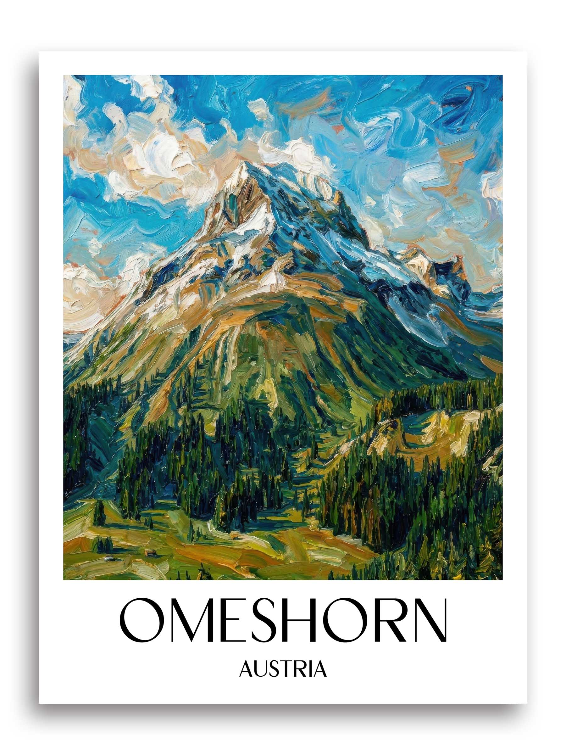 Omeshorn Poster - Lech am Arlberg - Österreich Kunstdruck - Ölgemälde von A4 bis A1