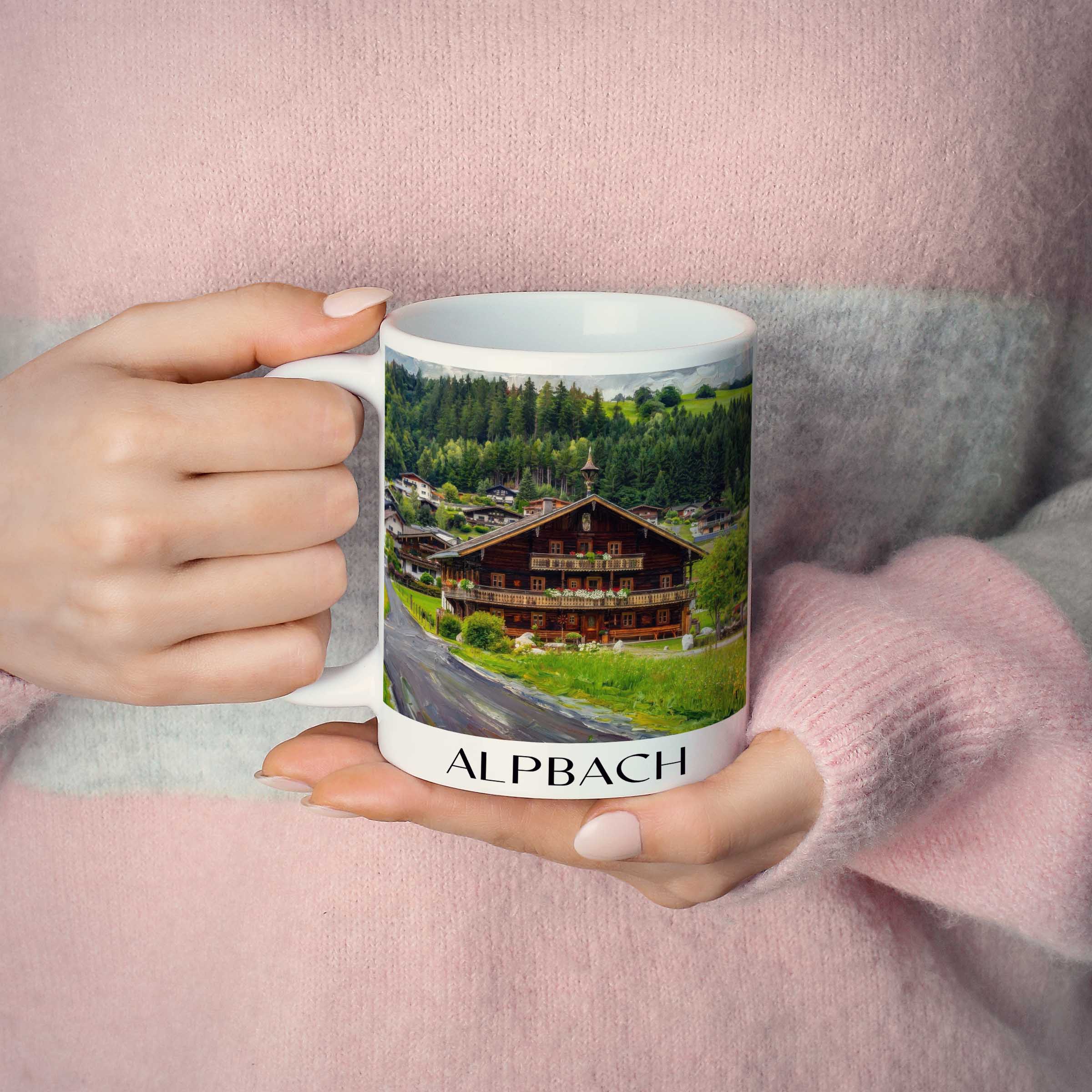 alpbach-tirol-österreich-kaffeebecher-oil-painting-oelgemaelde