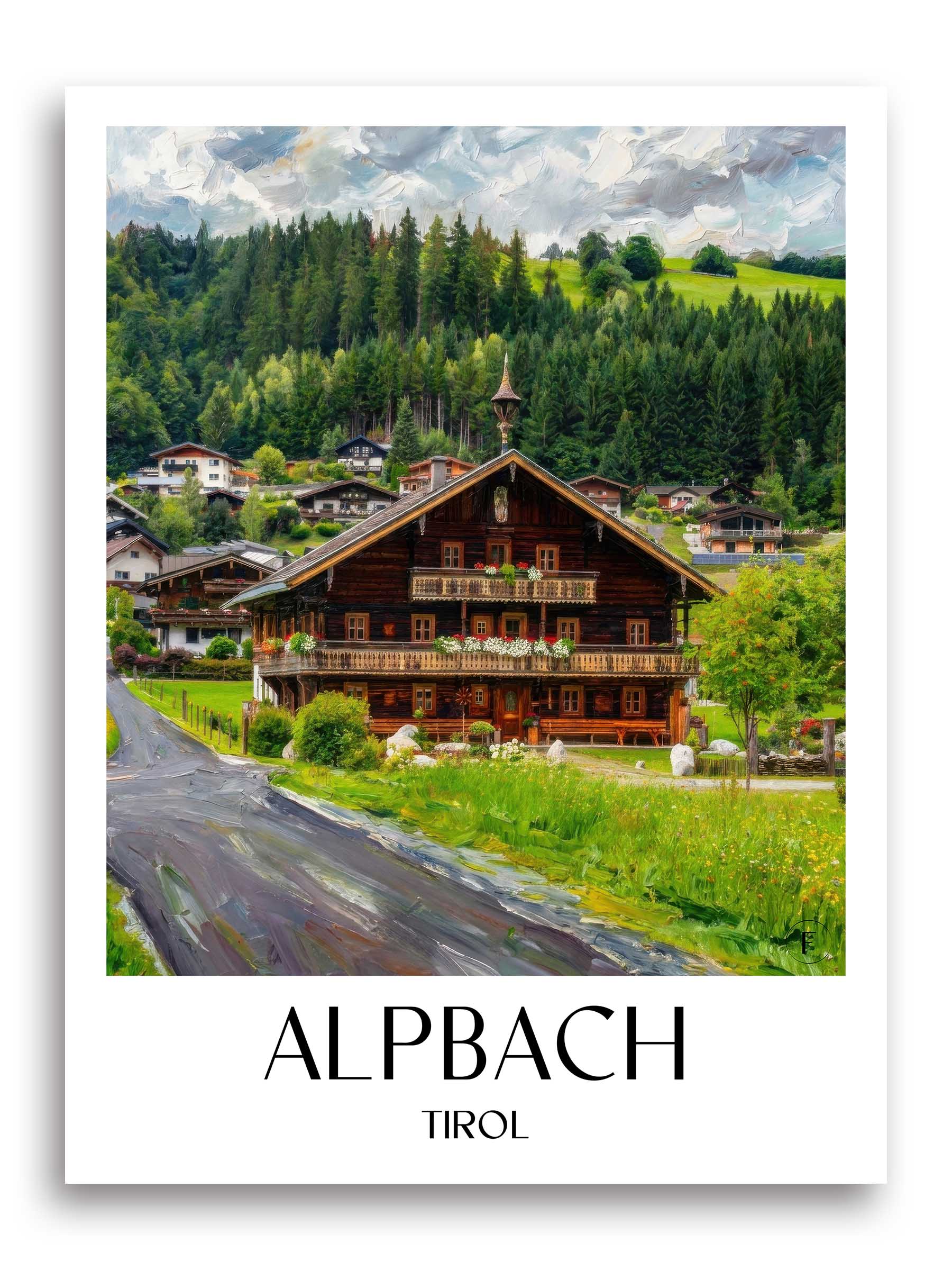 alpbach-tirol-österreich-poster-oil-painting-oelgemaelde