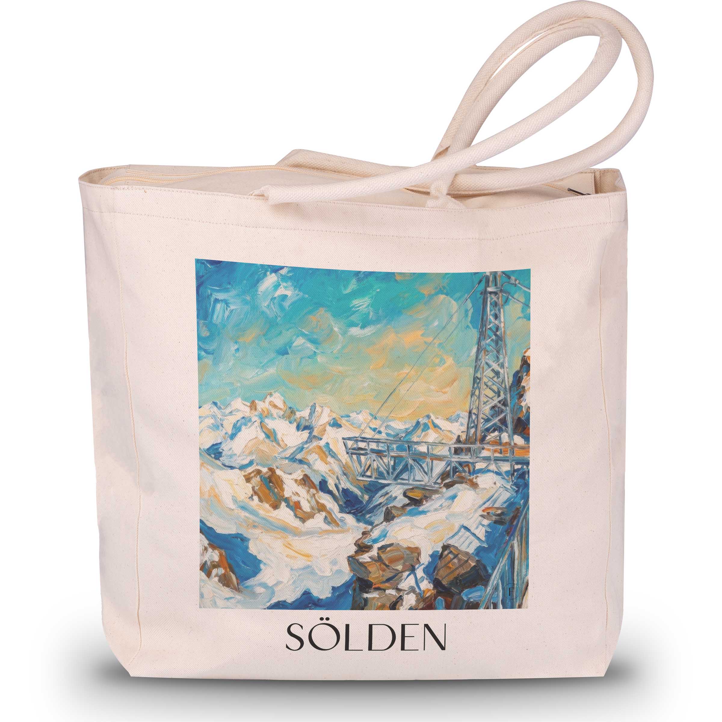 sölden-österreich-österreich-einkaufstasche-oil-painting-oelgemaelde