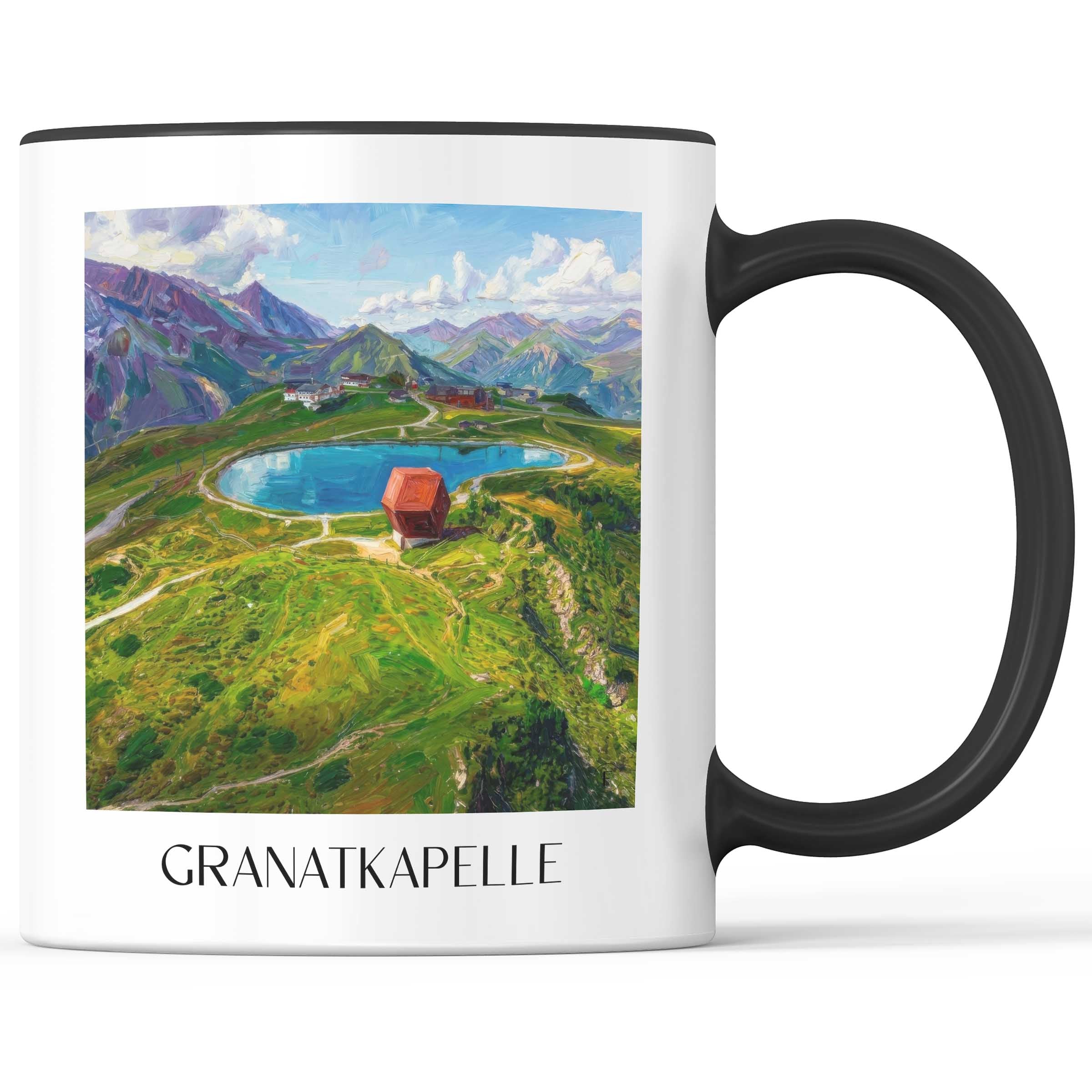 Granatkapelle Kaffeebecher - Penkenjoch - Österreich Becher - Kaffeetasse im Ölgemälde Stil