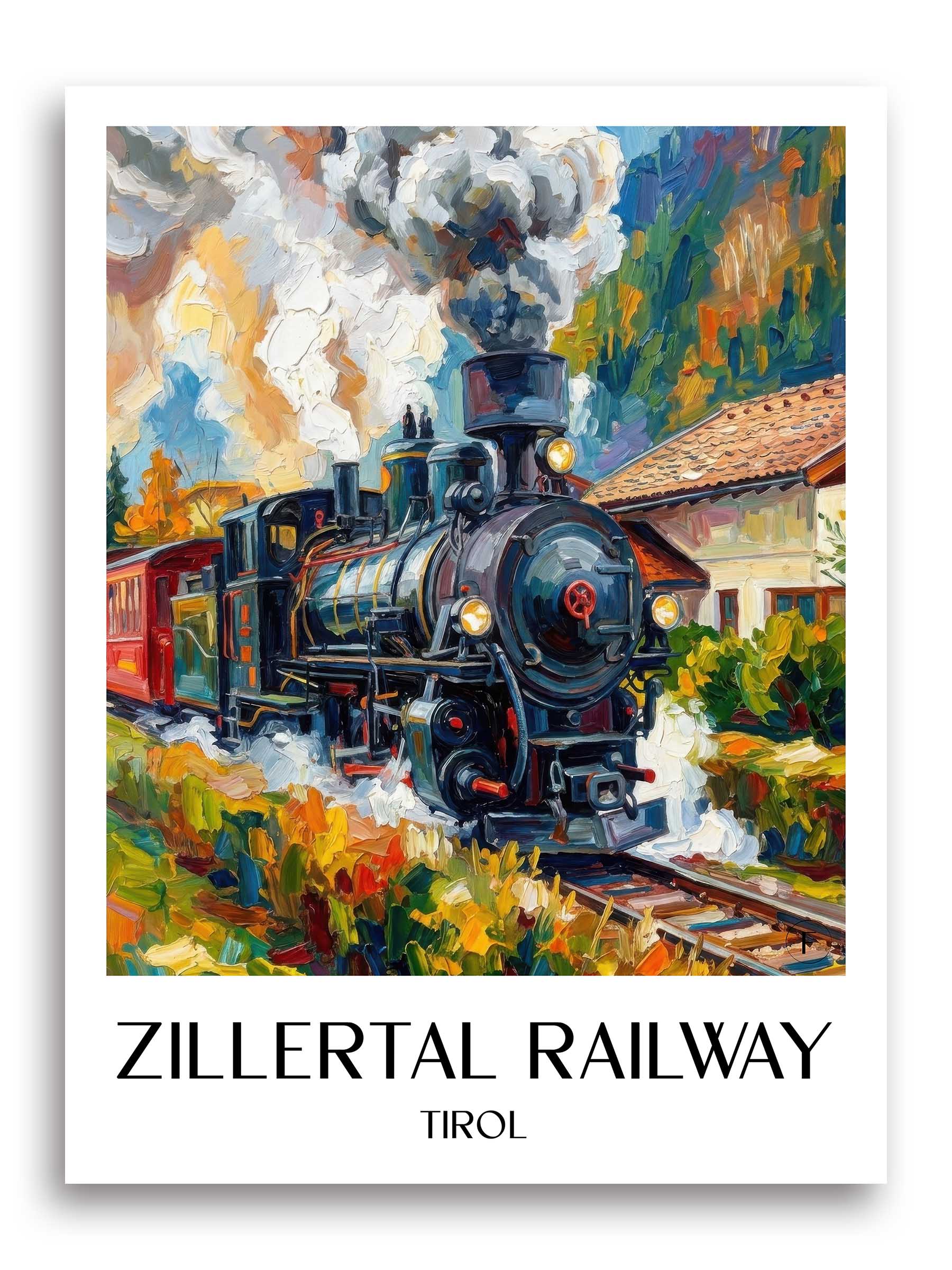 zillertalbahn-tirol-österreich-poster-oil-painting-oelgemaelde