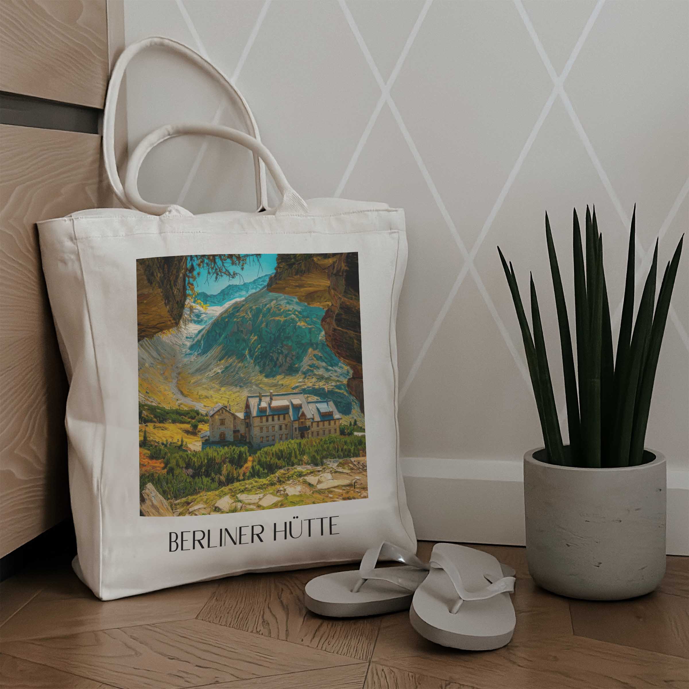 berliner-hütte-zillertaler-alpen-österreich-einkaufstasche-oil-painting-oelgemaelde