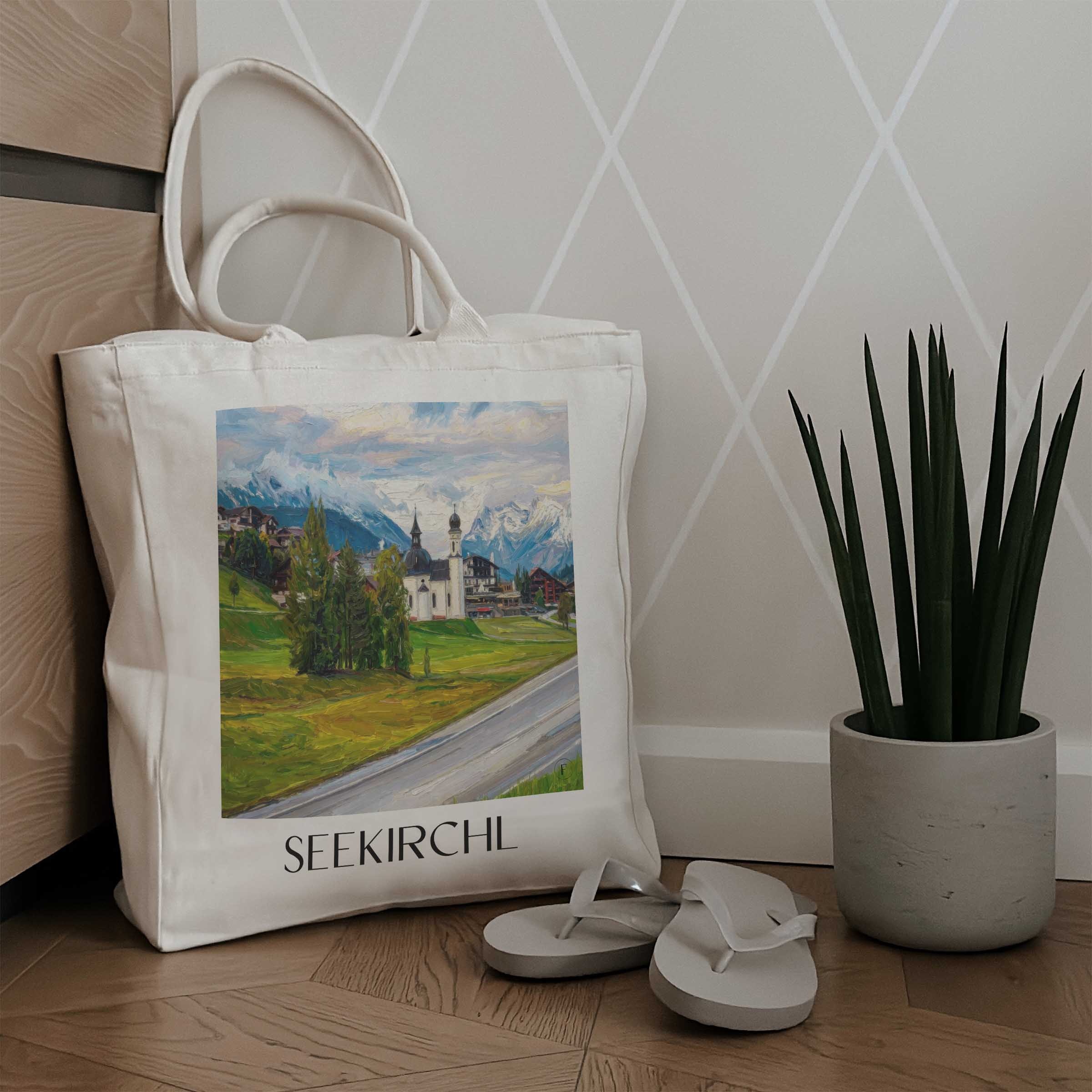 seekirchl-seefeld-in-tirol-österreich-einkaufstasche-oil-painting-oelgemaelde
