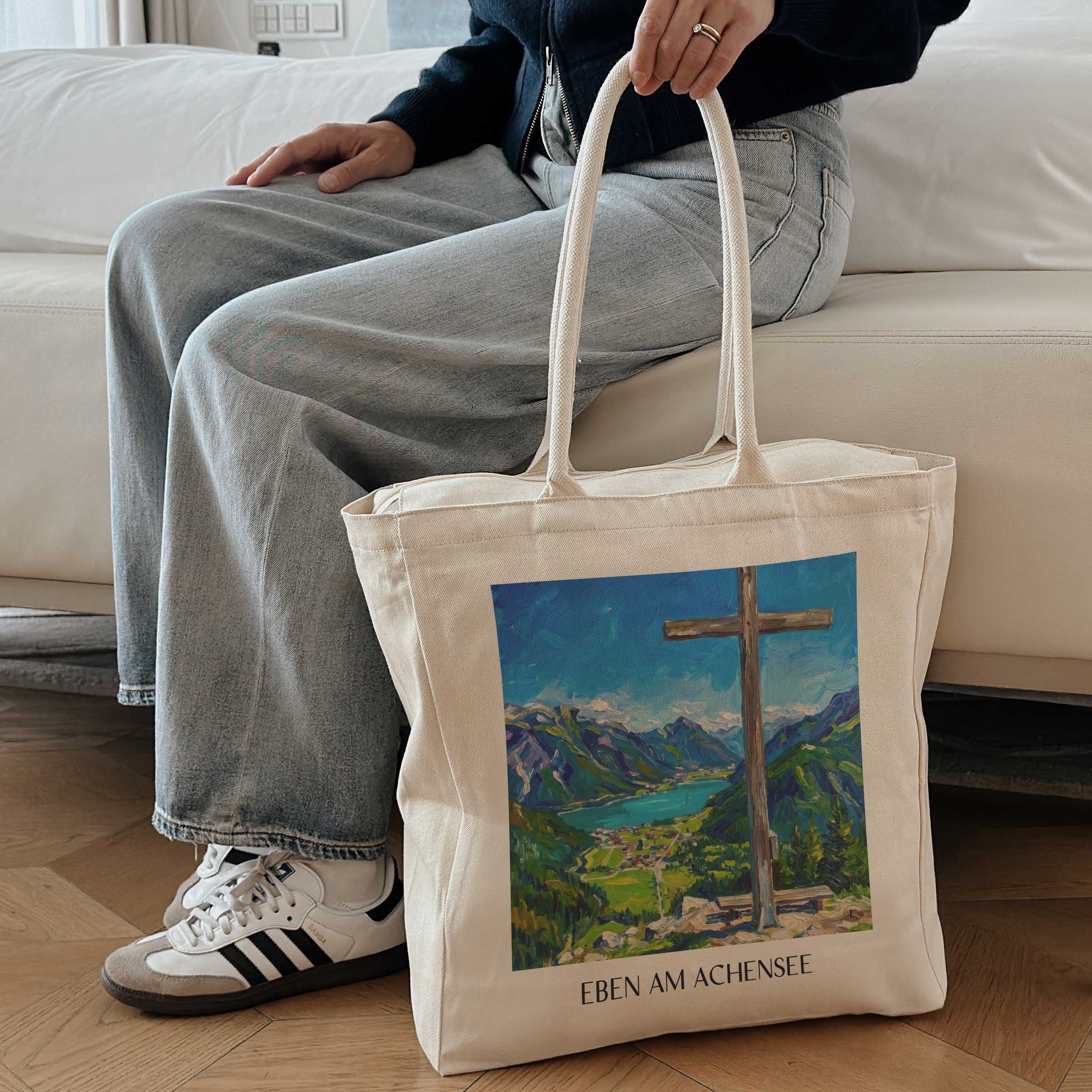 eben-am-achensee-tirol-österreich-einkaufstasche-oil-painting-oelgemaelde