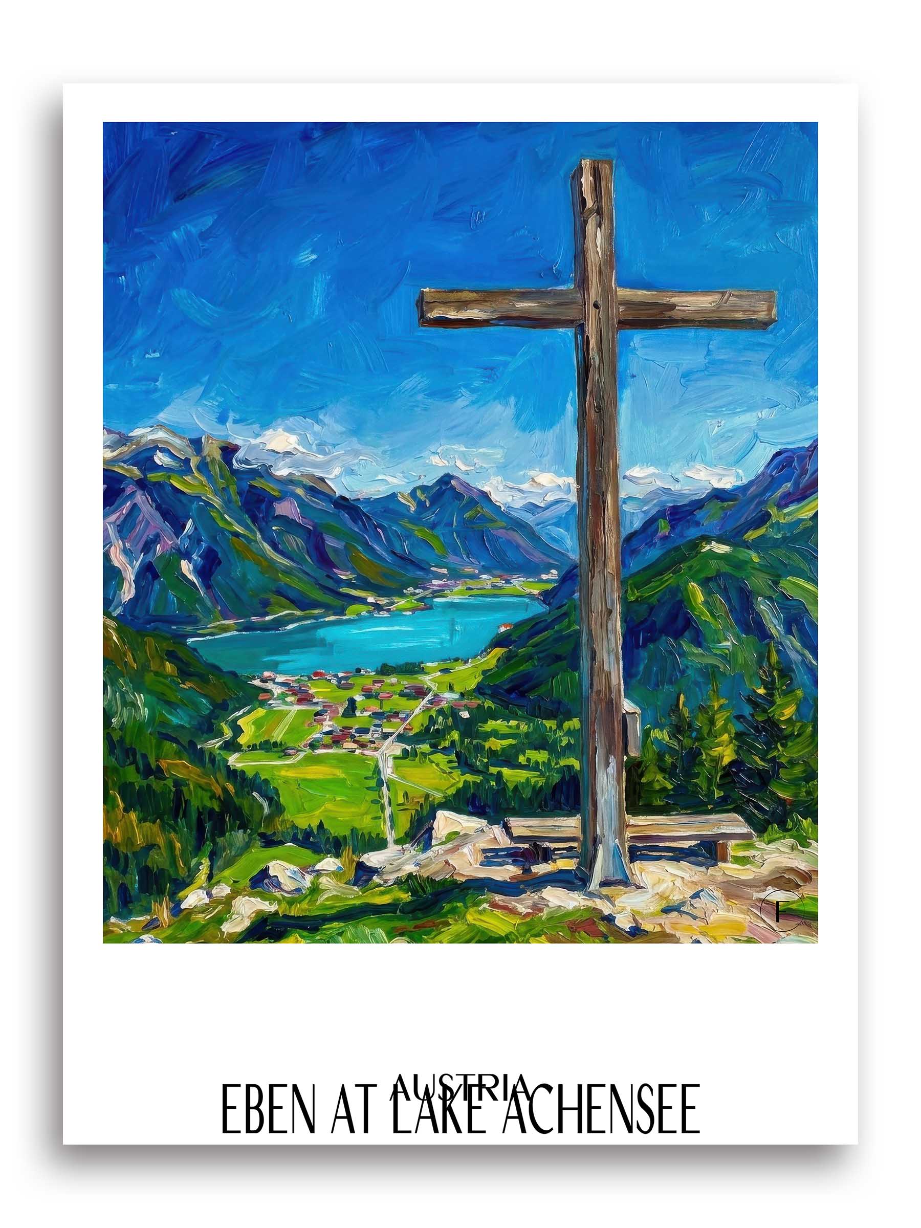 Eben am Achensee Poster - Tirol - Österreich Kunstdruck - Ölgemälde von A4 bis A1