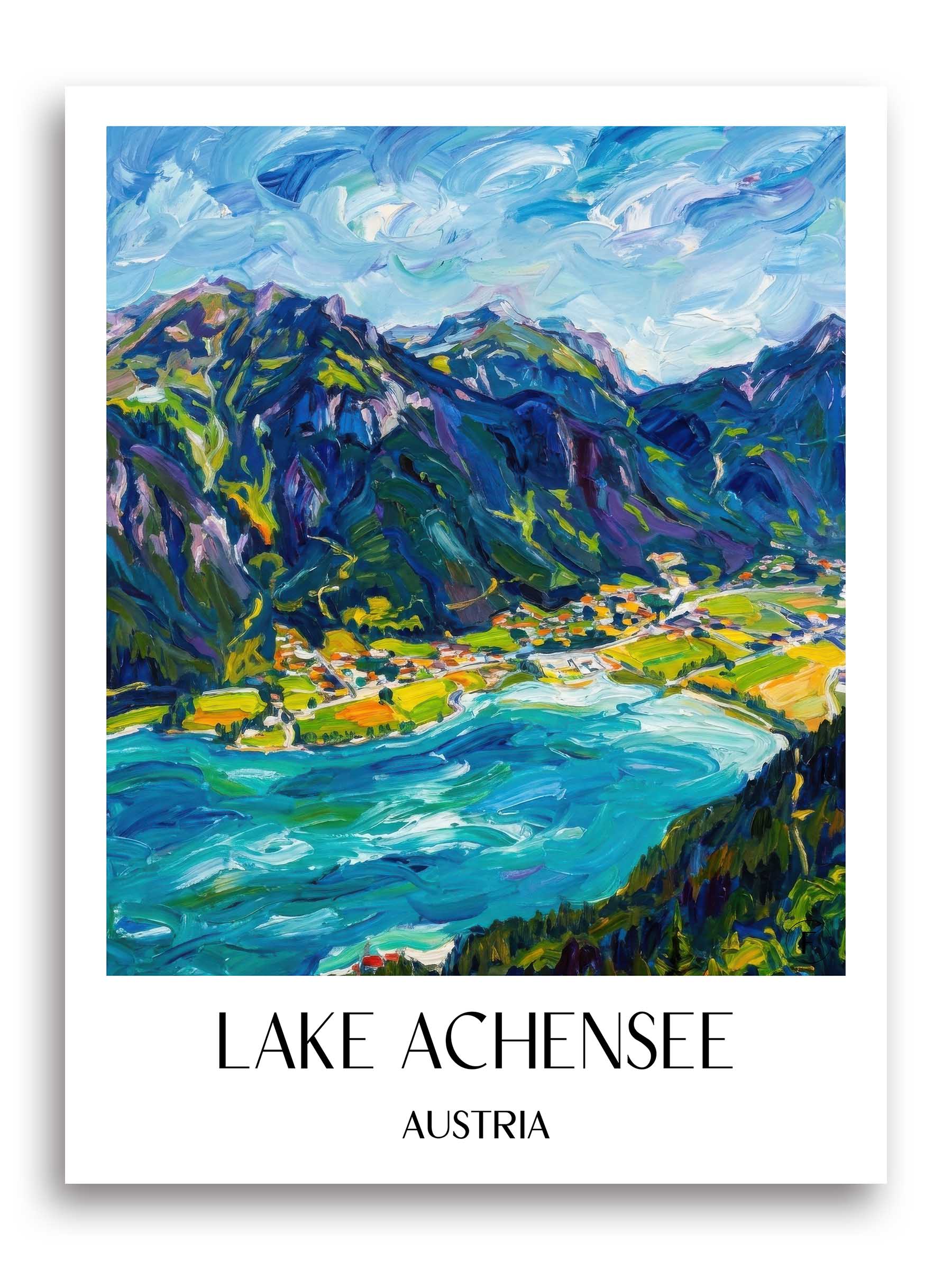 Achensee Poster - Tirol - Österreich Kunstdruck - Ölgemälde von A4 bis A1