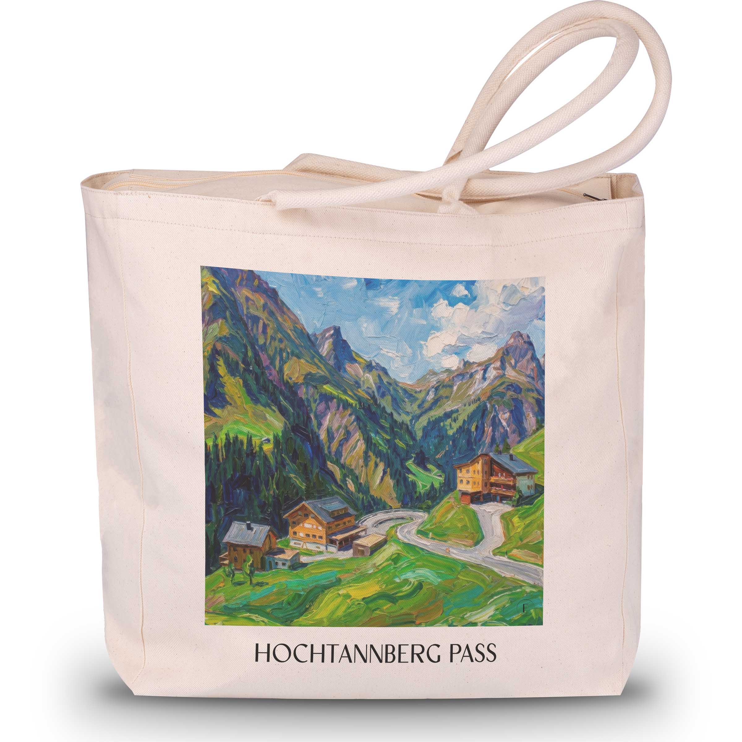 Hochtannbergpass Shopping Tasche - Vorarlberg - Österreich Tote Bag - Einkaufstasche im Ölgemälde Stil