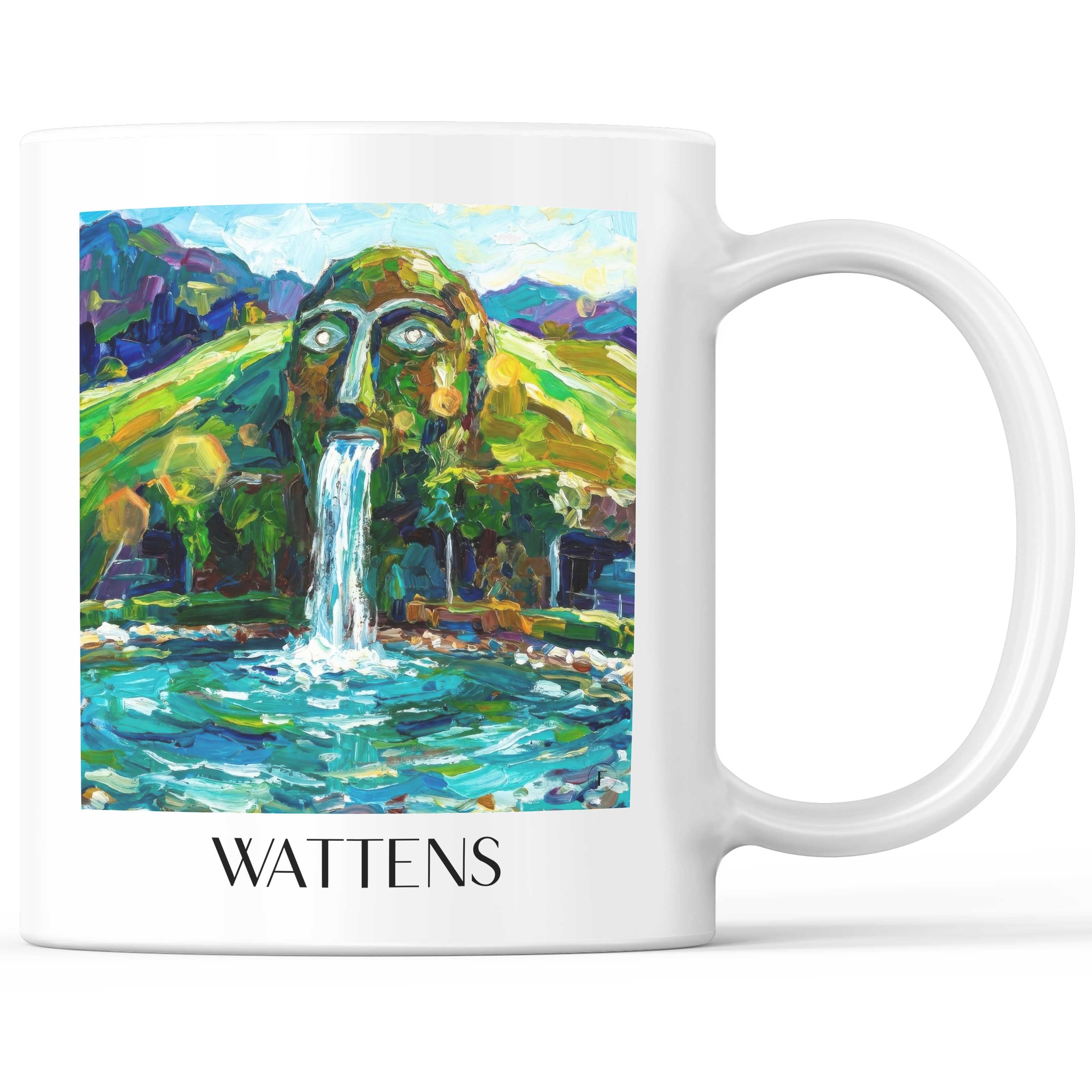 Wattens Kaffeebecher - Tirol - Österreich Becher - Kaffeetasse im Ölgemälde Stil