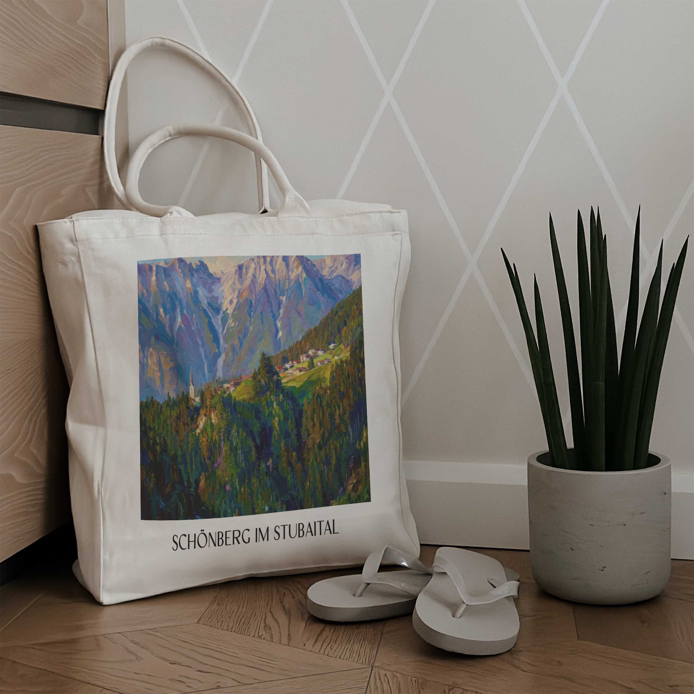 schönberg-im-stubaital-österreich-österreich-einkaufstasche-oil-painting-oelgemaelde