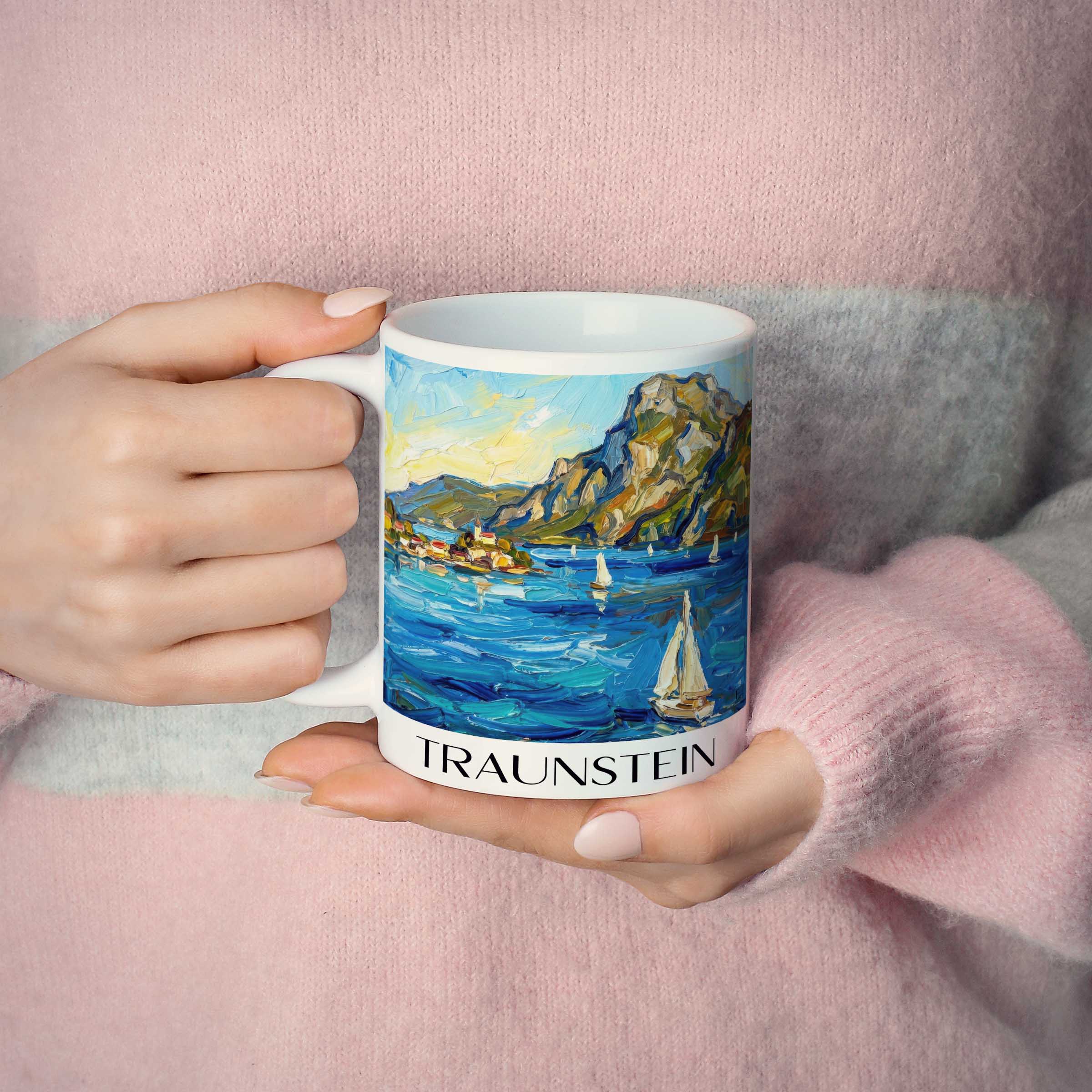 traunstein-gmunden-österreich-kaffeebecher-oil-painting-oelgemaelde