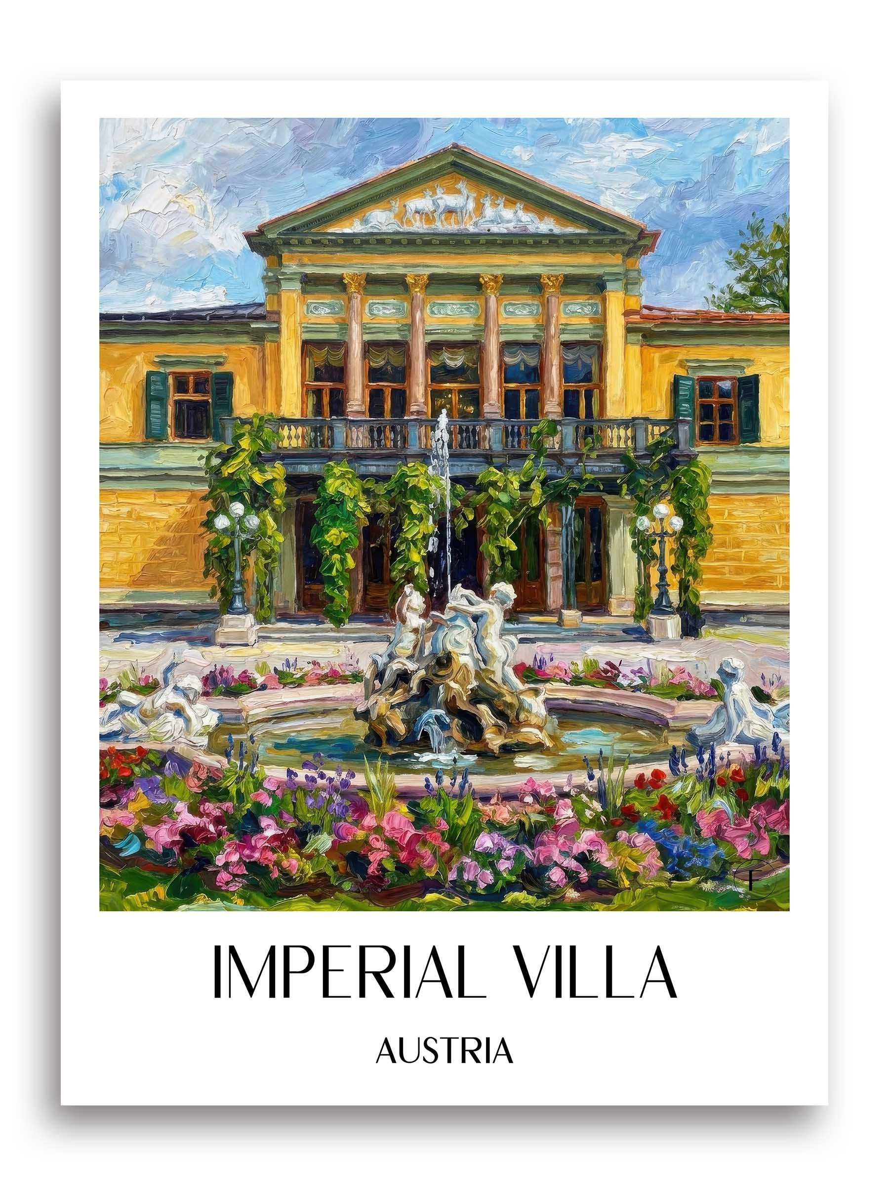 Kaiservilla Poster - Bad Ischl - Österreich Kunstdruck - Ölgemälde von A4 bis A1