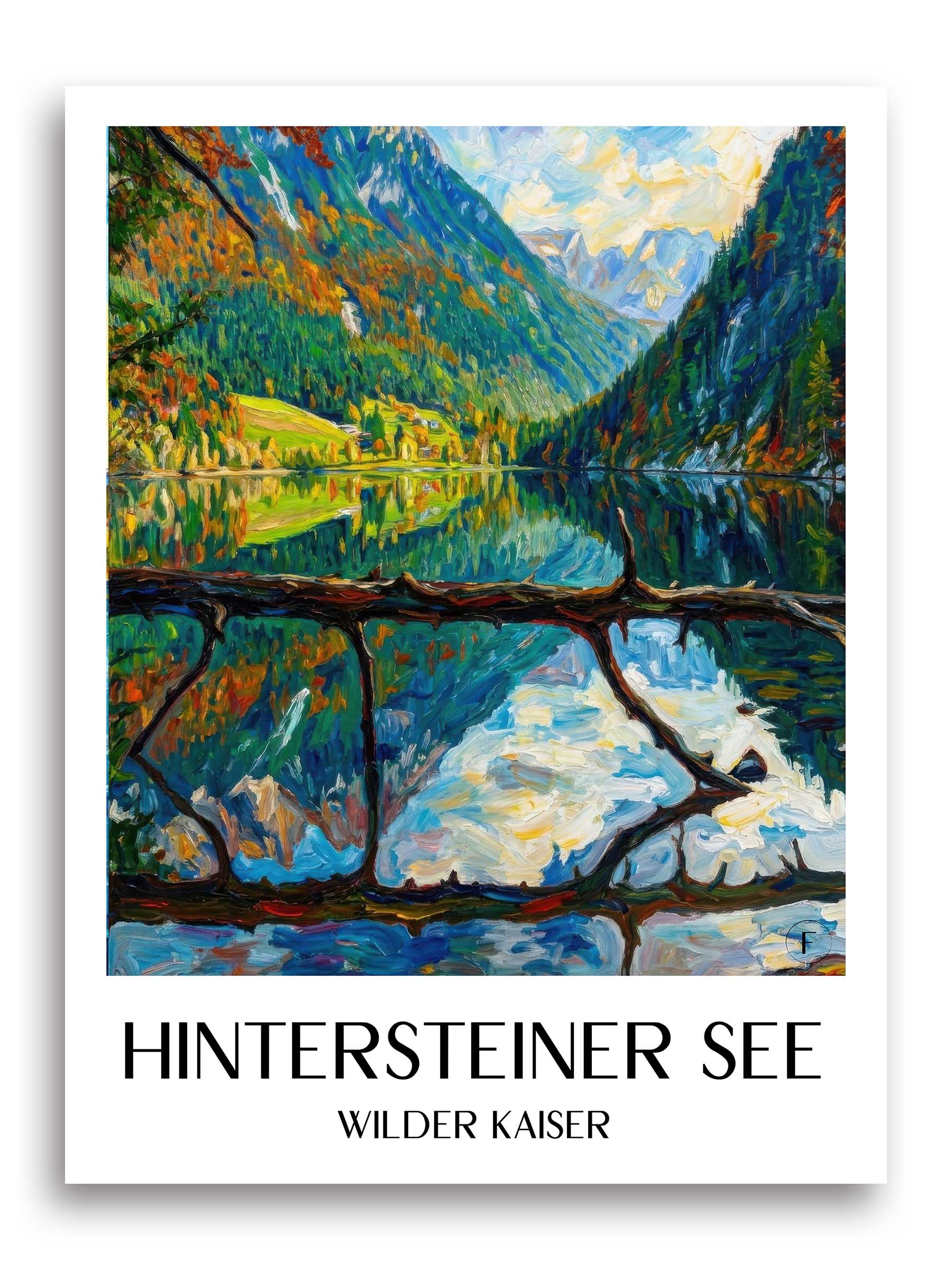 hintersteiner-see-wilder-kaiser-österreich-poster-oil-painting-oelgemaelde