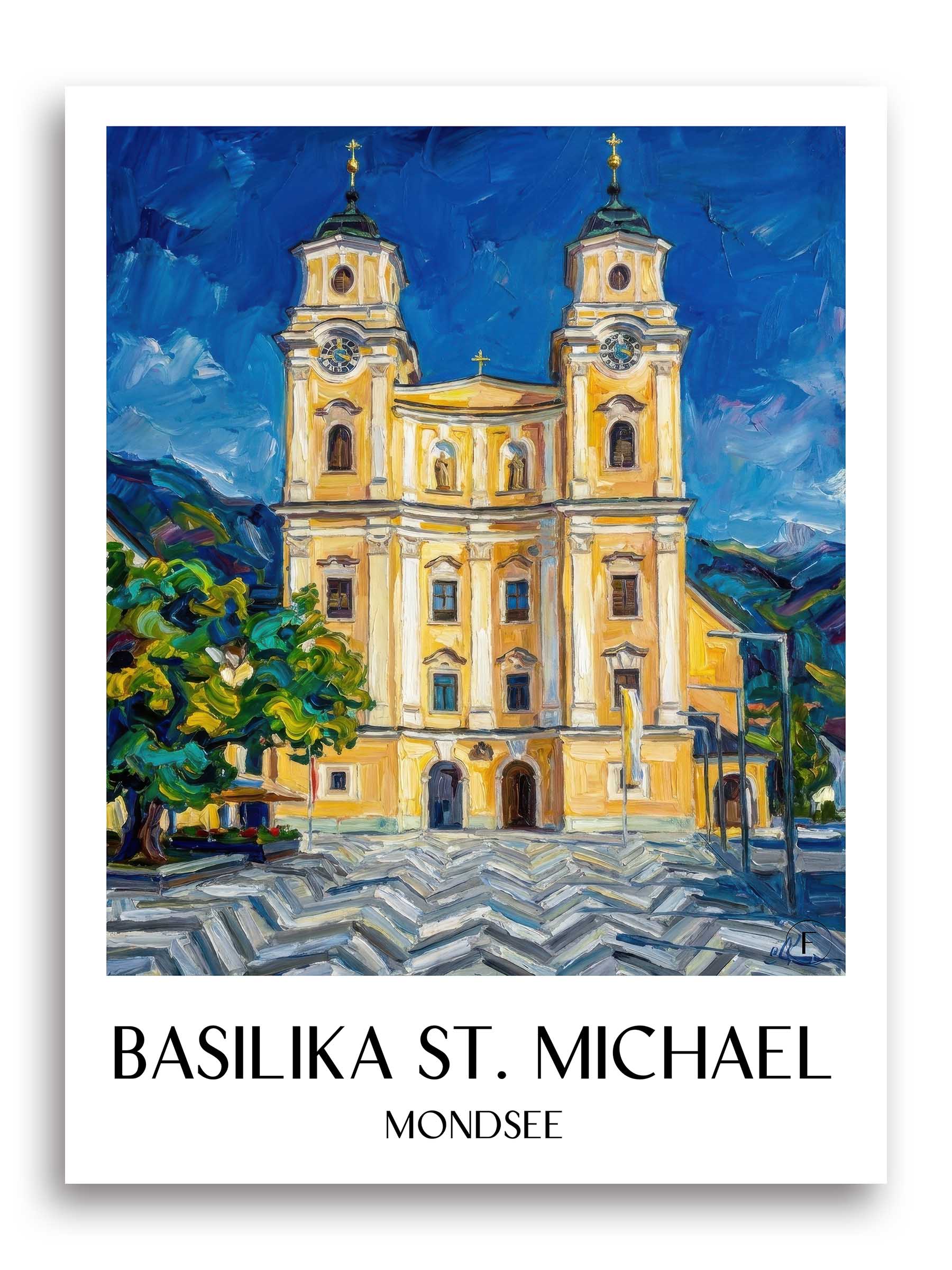 basilika-st.-michael-mondsee-österreich-poster-oil-painting-oelgemaelde