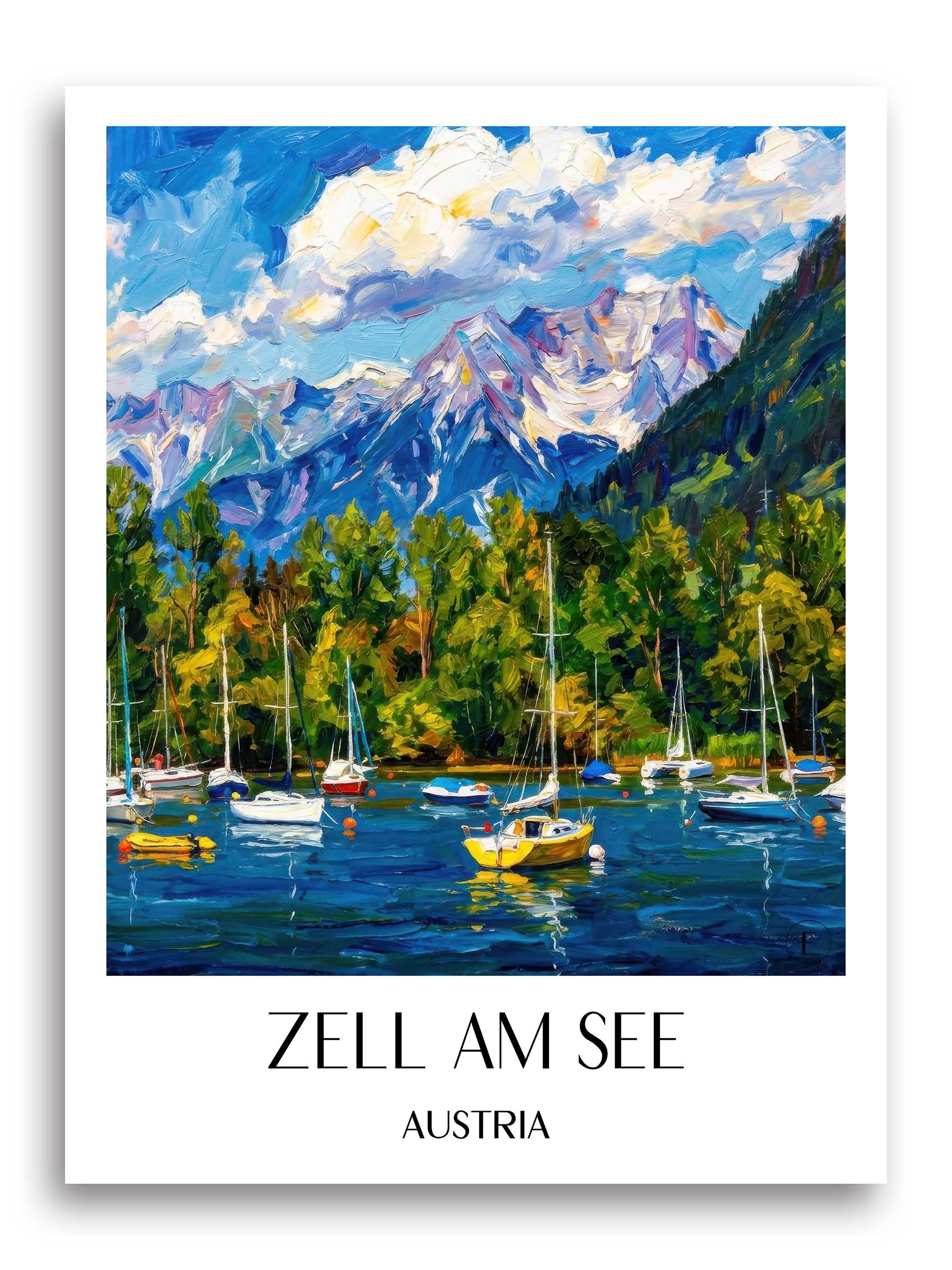 Zell am See Poster - Österreich - Österreich Kunstdruck - Ölgemälde von A4 bis A1