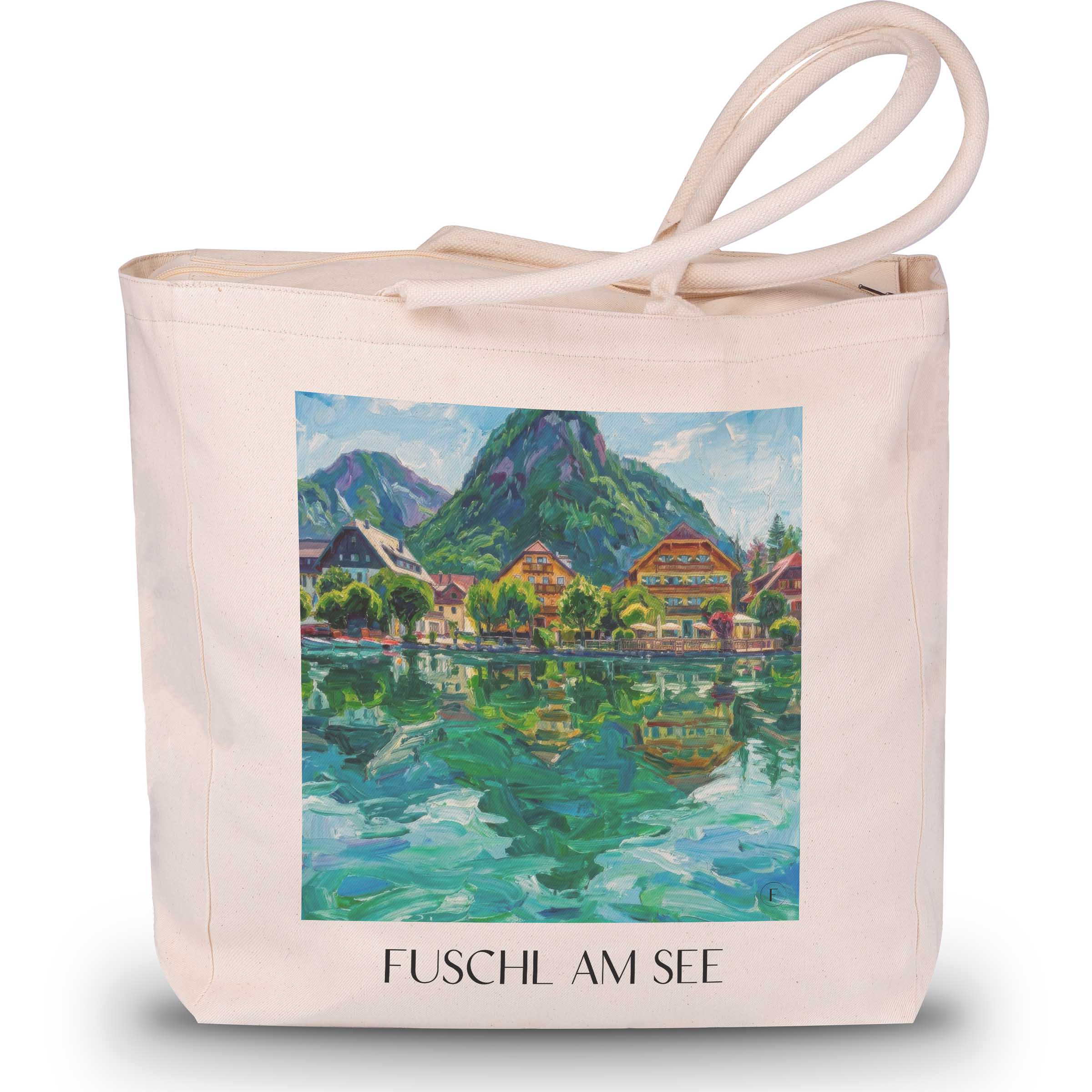 Fuschl am See Shopping Tasche - Österreich - Österreich Tote Bag - Einkaufstasche im Ölgemälde Stil