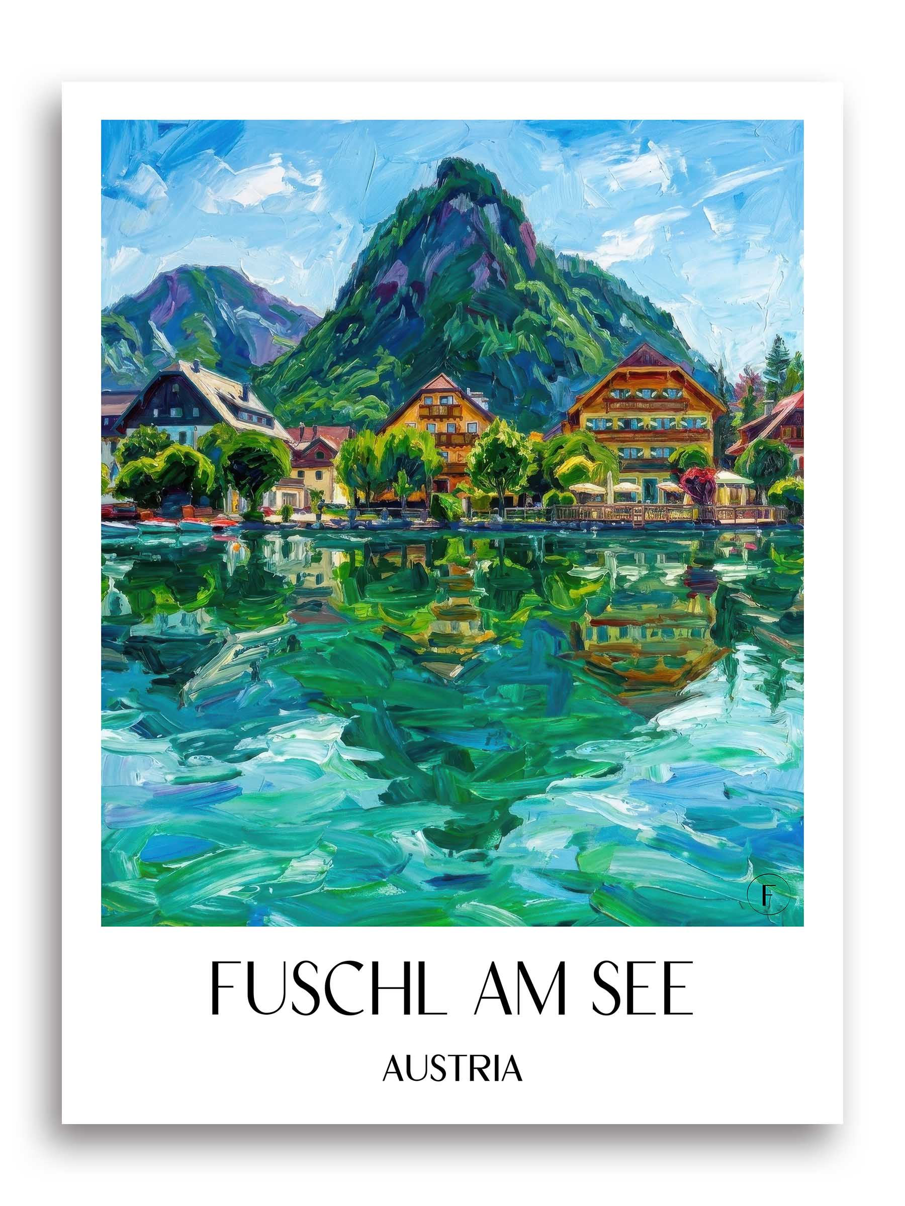 Fuschl am See Poster - Österreich - Österreich Kunstdruck - Ölgemälde von A4 bis A1