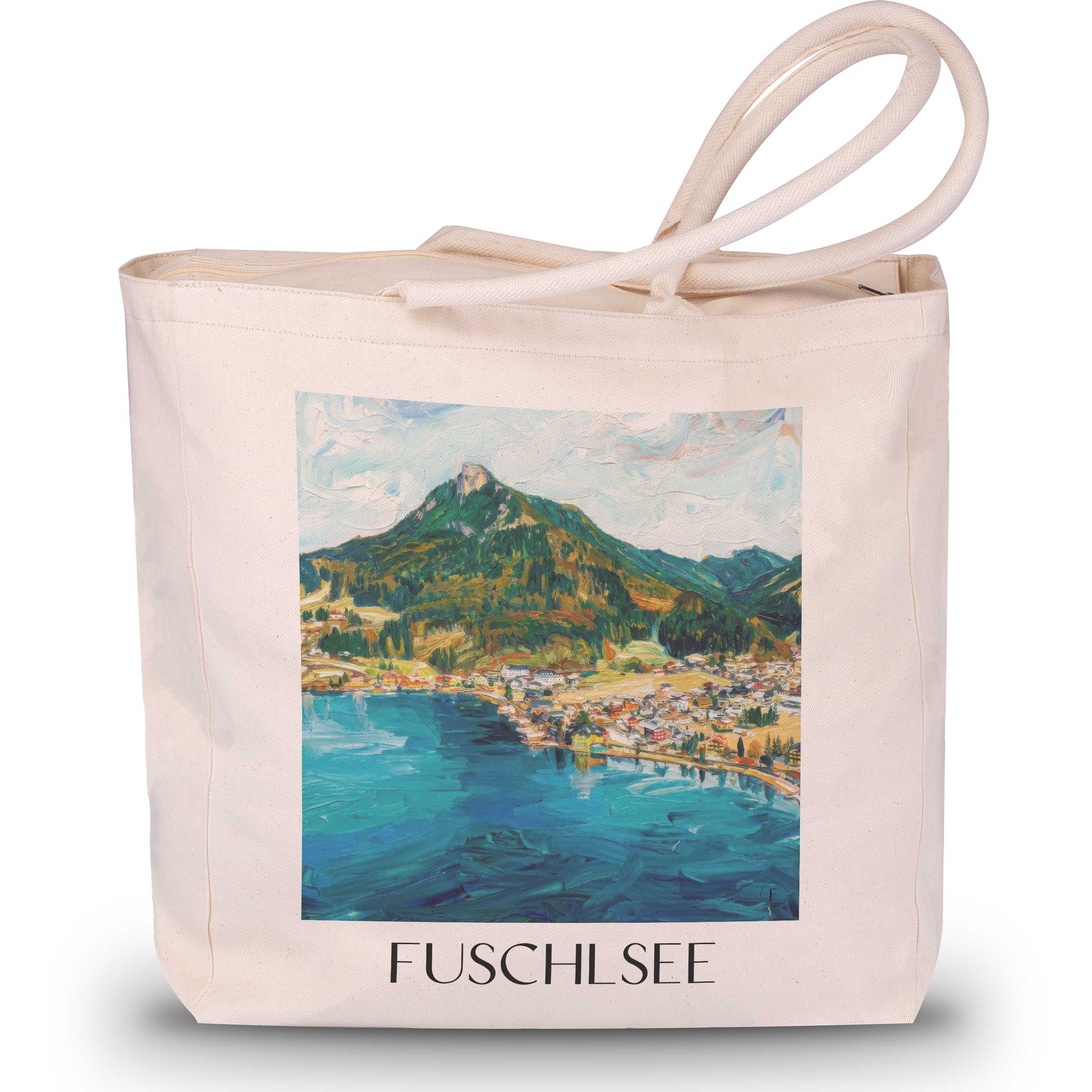 fuschlsee--österreich-österreich-einkaufstasche-oil-painting-oelgemaelde