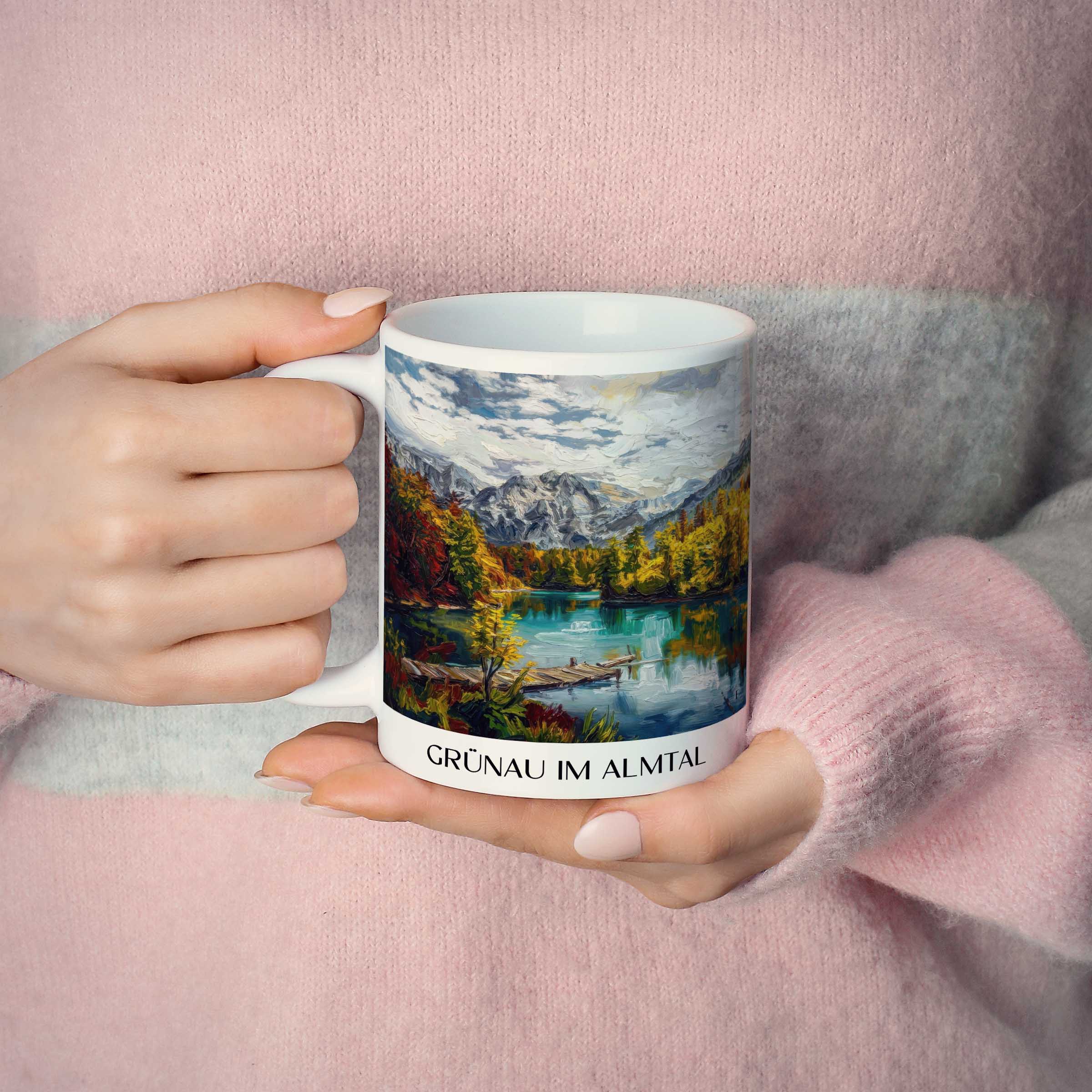 grünau-im-almtal-österreich-österreich-kaffeebecher-oil-painting-oelgemaelde