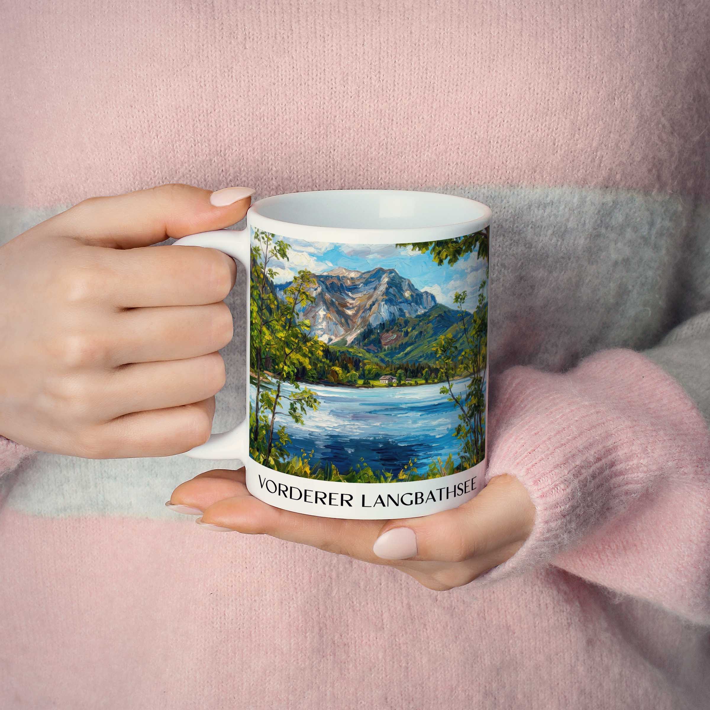 vorderer-langbathsee-österreich-österreich-kaffeebecher-oil-painting-oelgemaelde