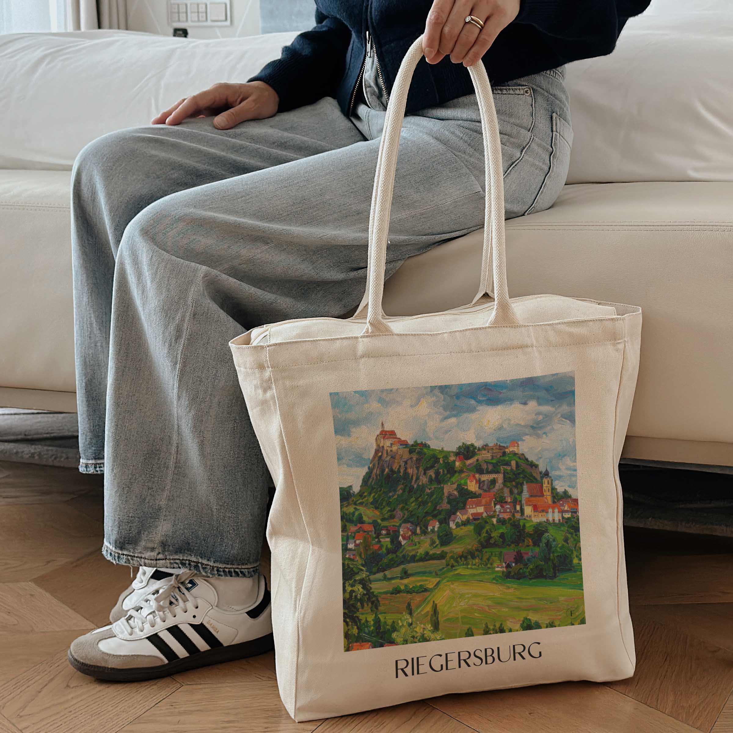 riegersburg-steiermark-österreich-einkaufstasche-oil-painting-oelgemaelde