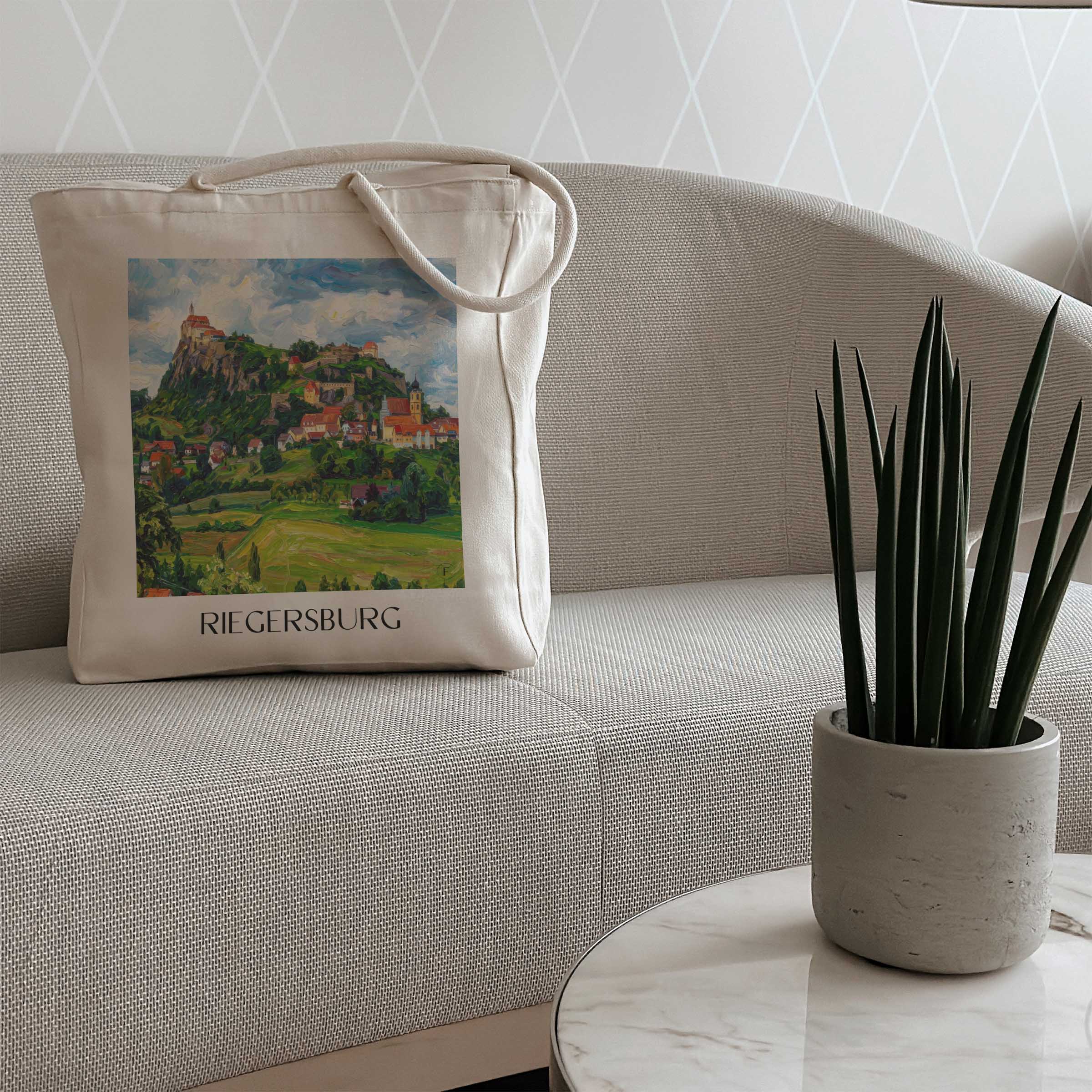 riegersburg-steiermark-österreich-einkaufstasche-oil-painting-oelgemaelde