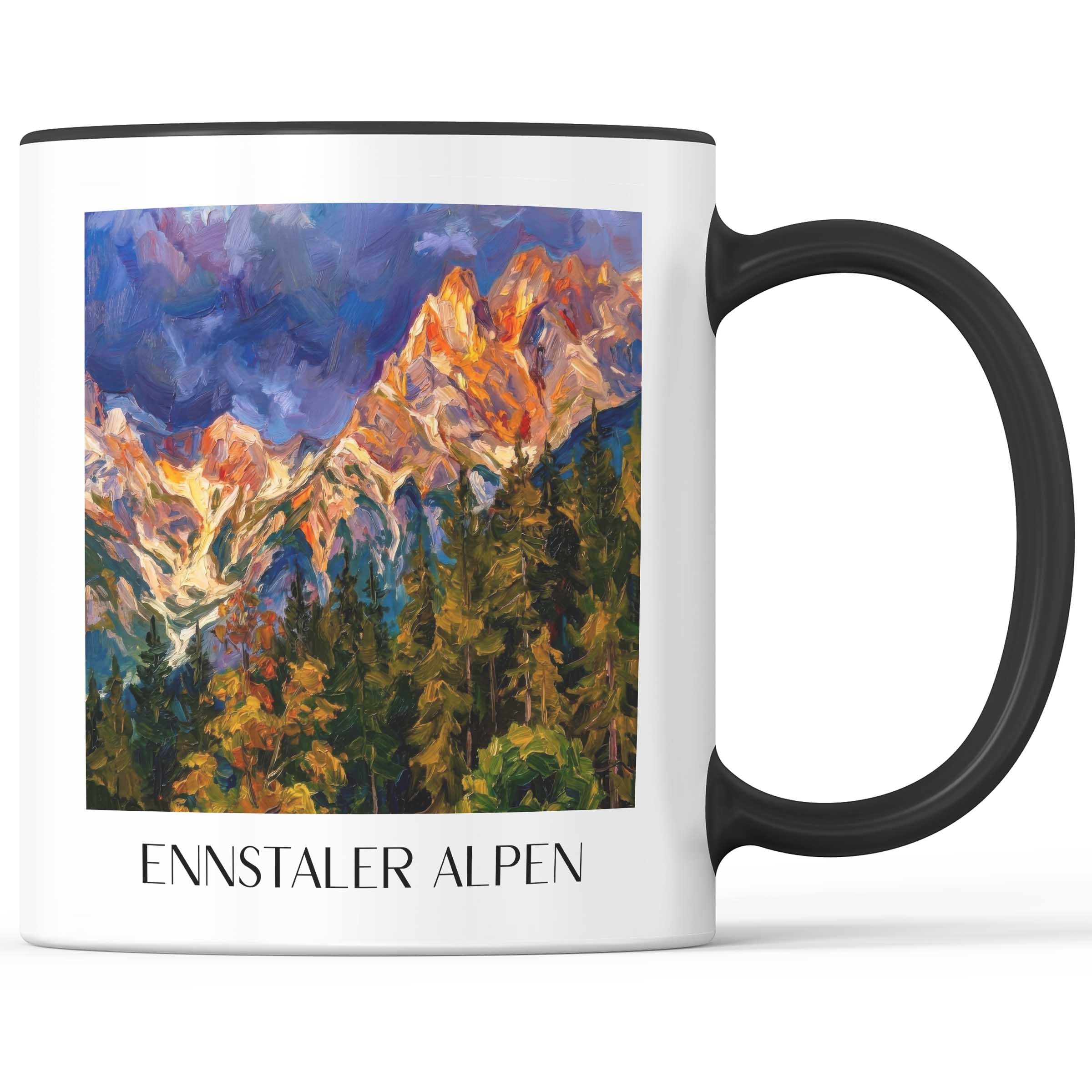 ennstaler-alpen-liezen-österreich-kaffeebecher-oil-painting-oelgemaelde